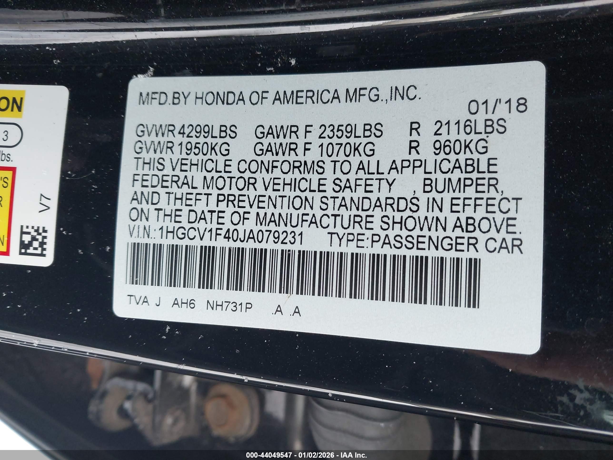 HONDA ACCORD image 9