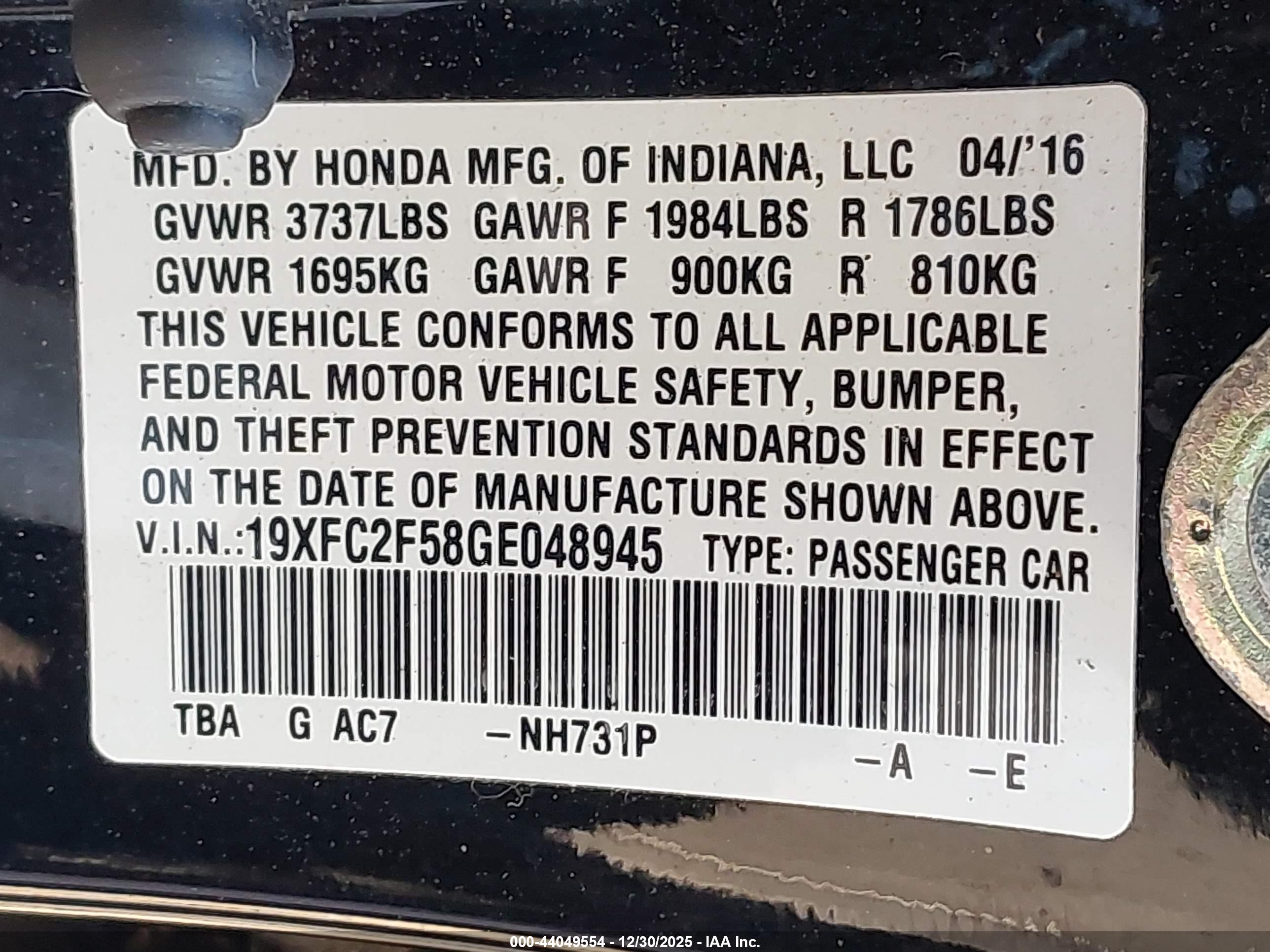 HONDA CIVIC image 9