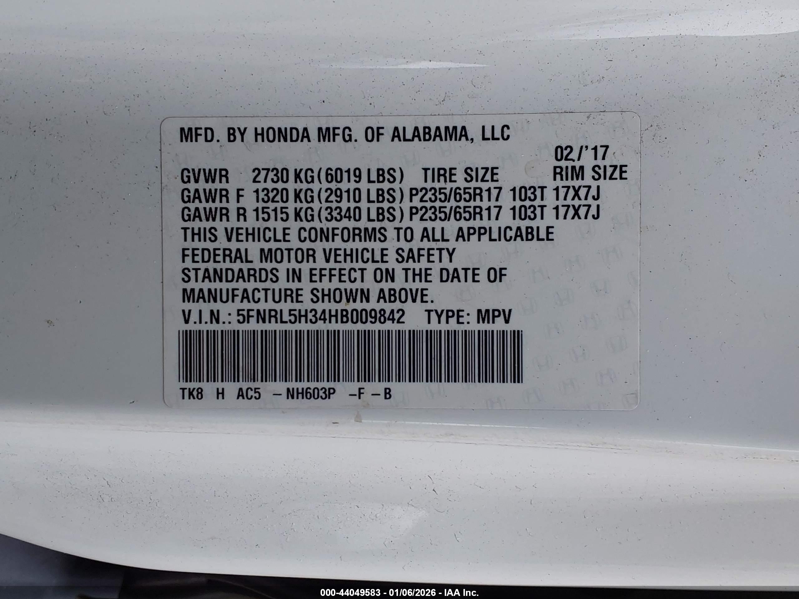 HONDA ODYSSEY image 9