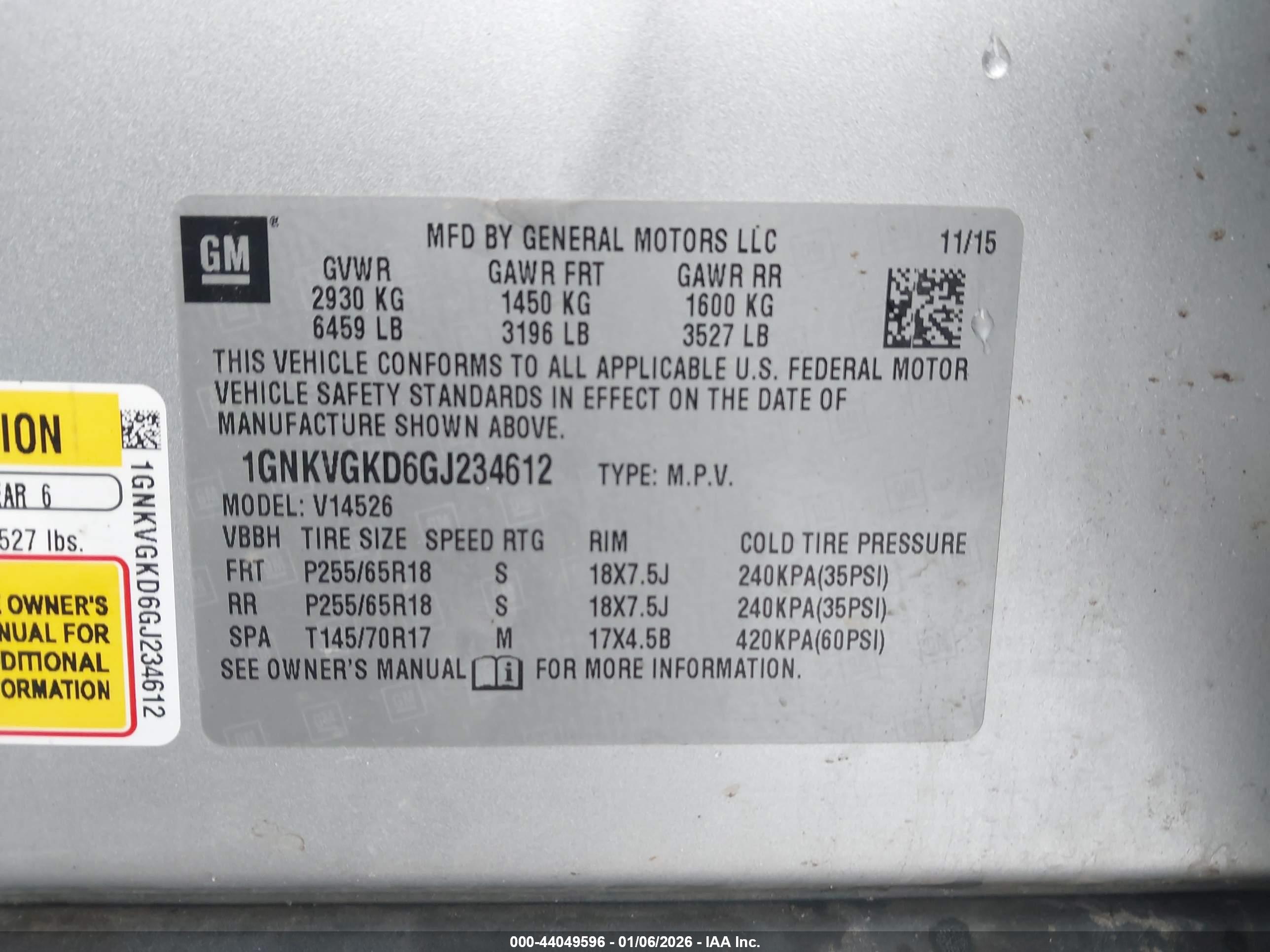 CHEVROLET TRAVERSE image 9