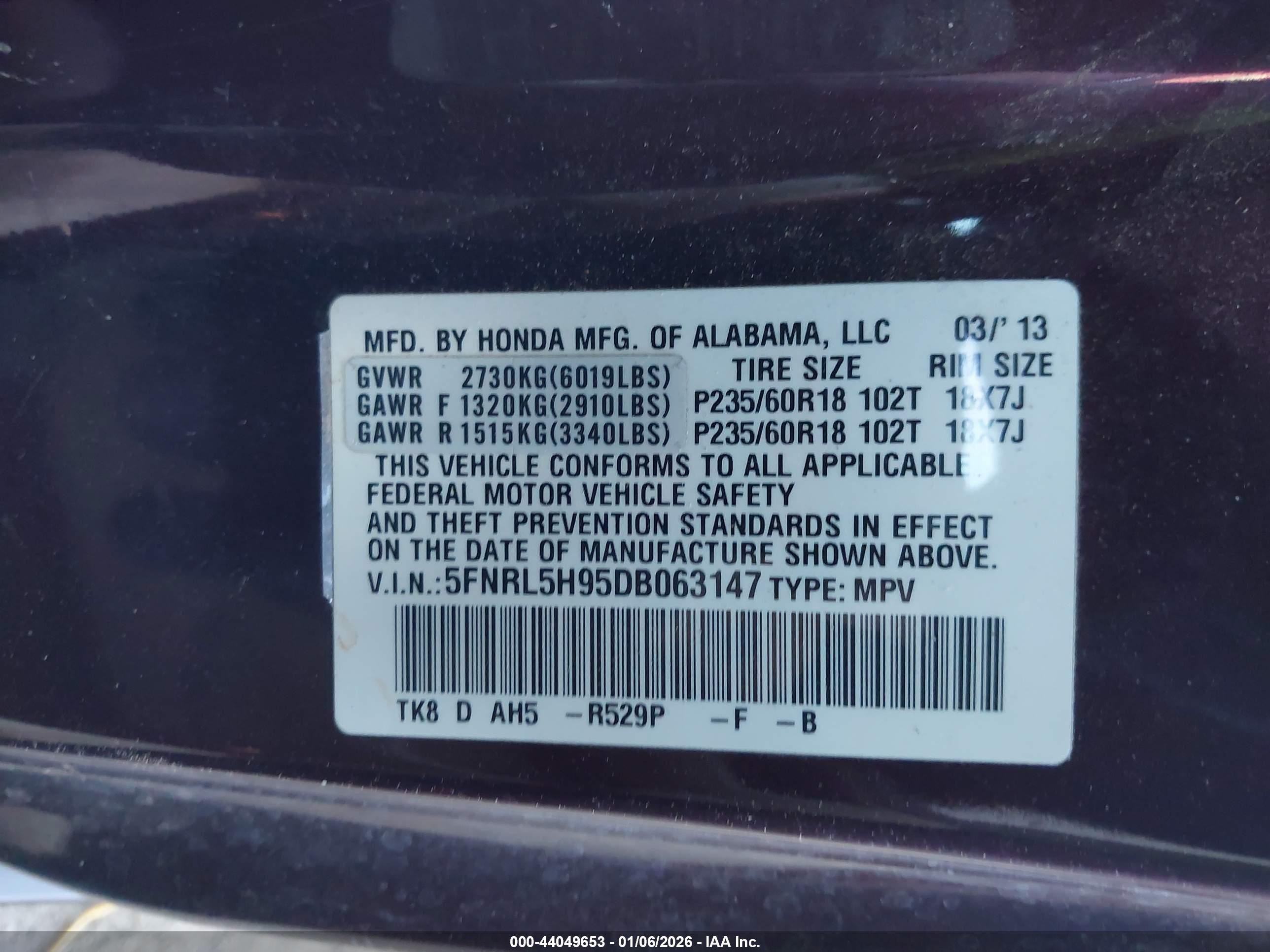 HONDA ODYSSEY image 9