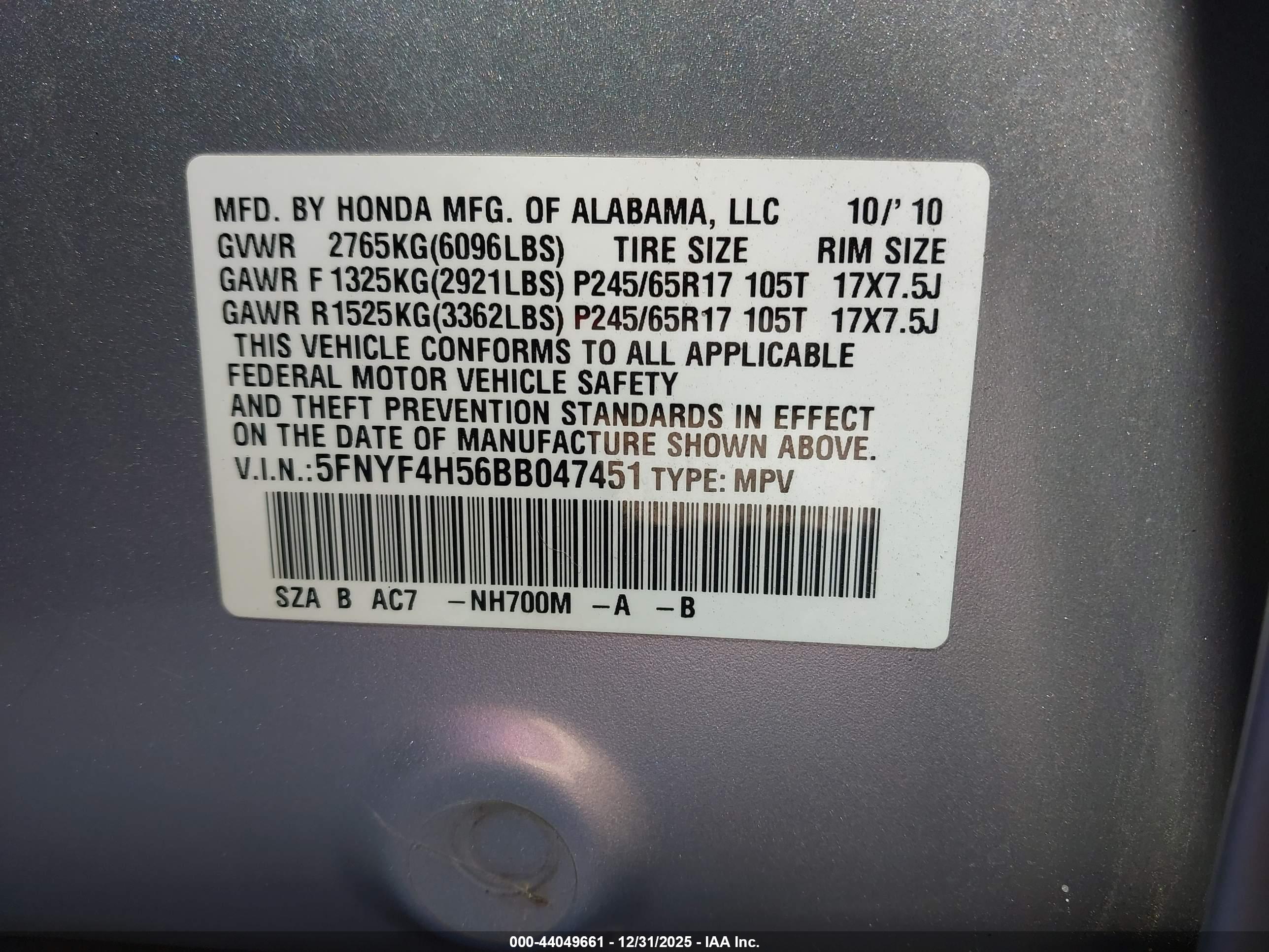 HONDA PILOT image 9
