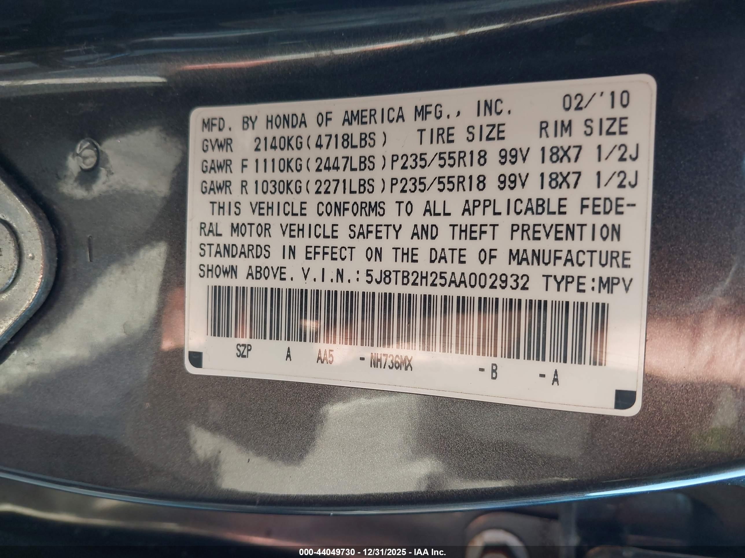 ACURA RDX image 9