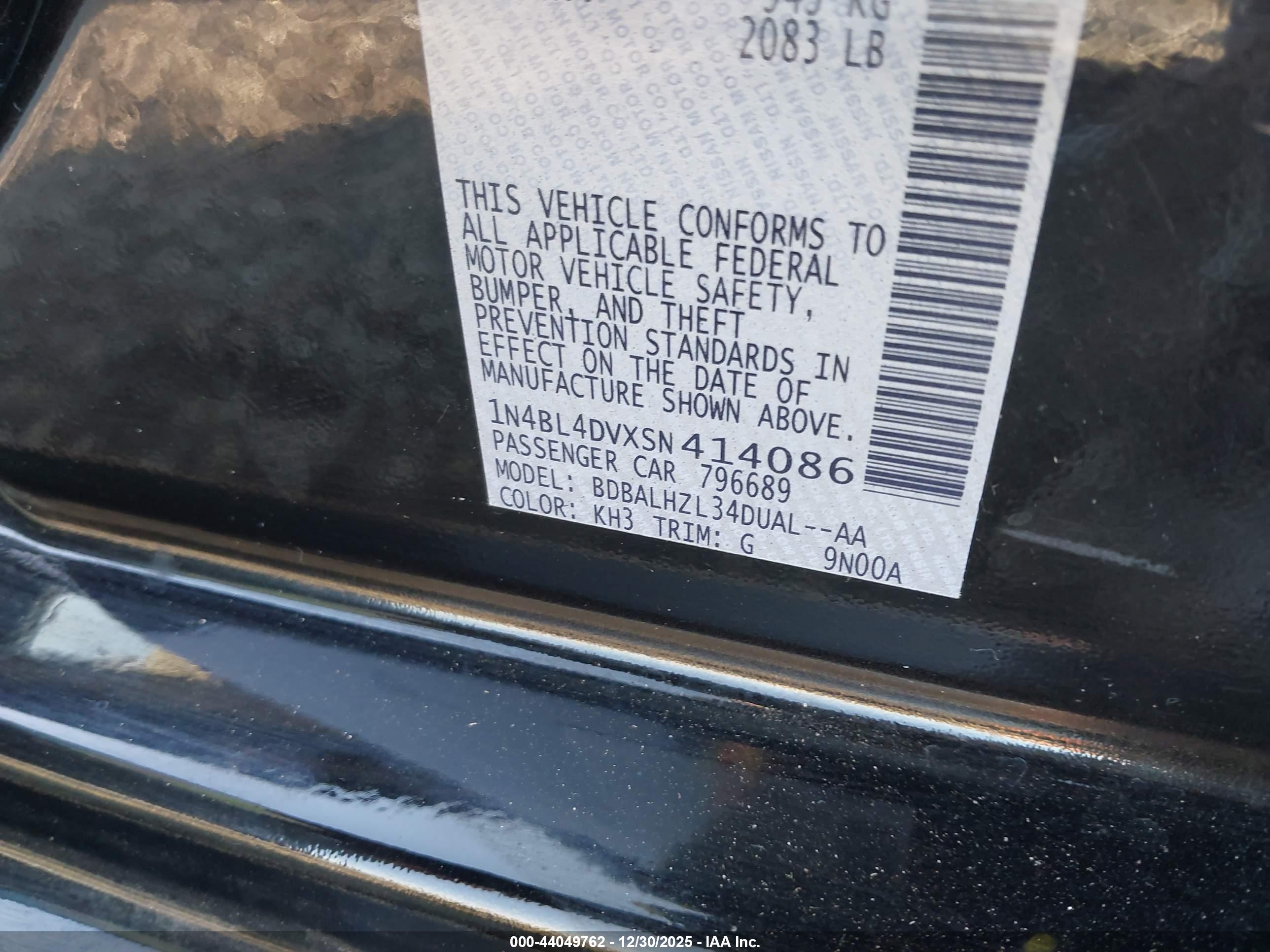 NISSAN ALTIMA image 9