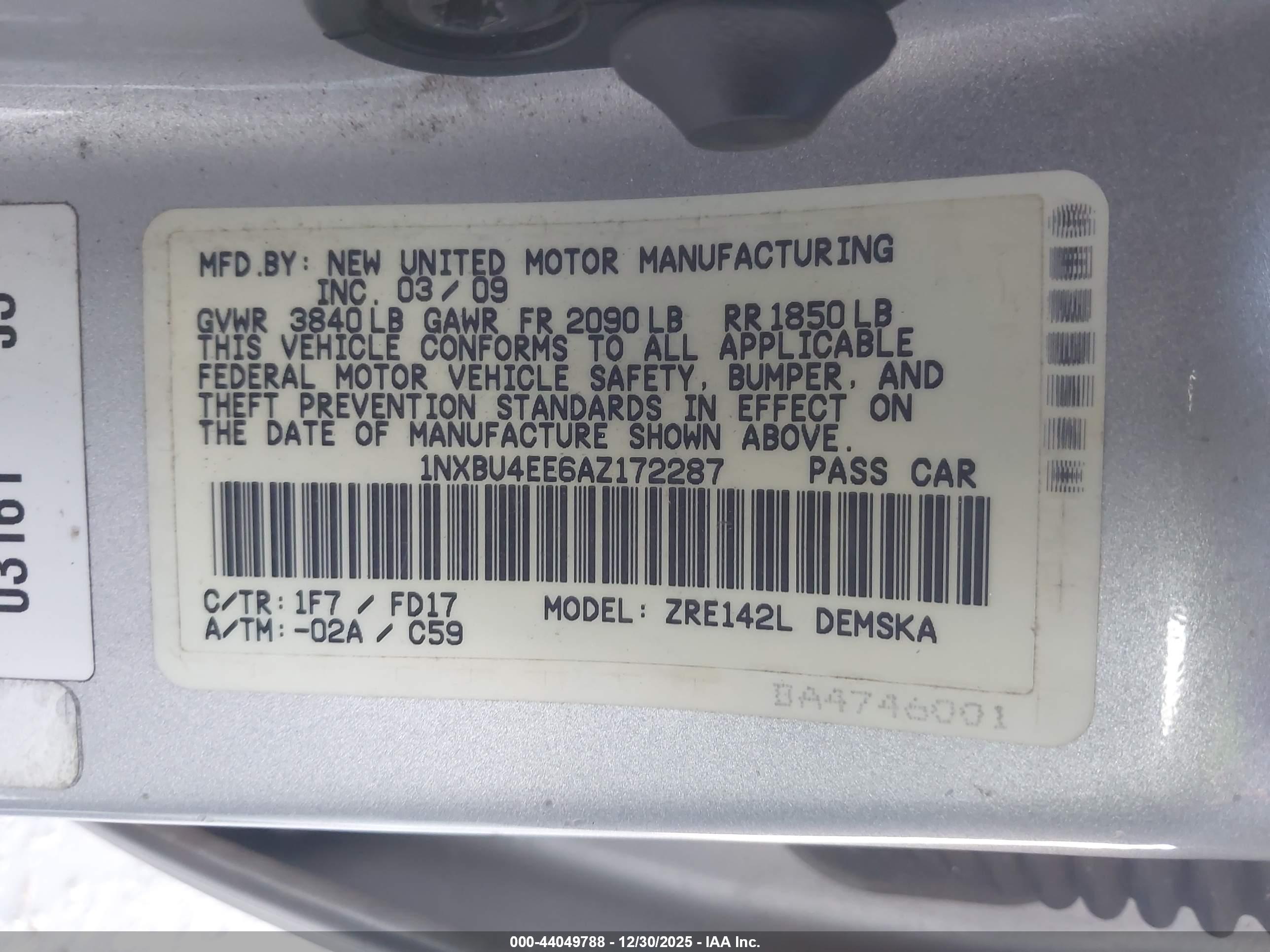 TOYOTA COROLLA image 9