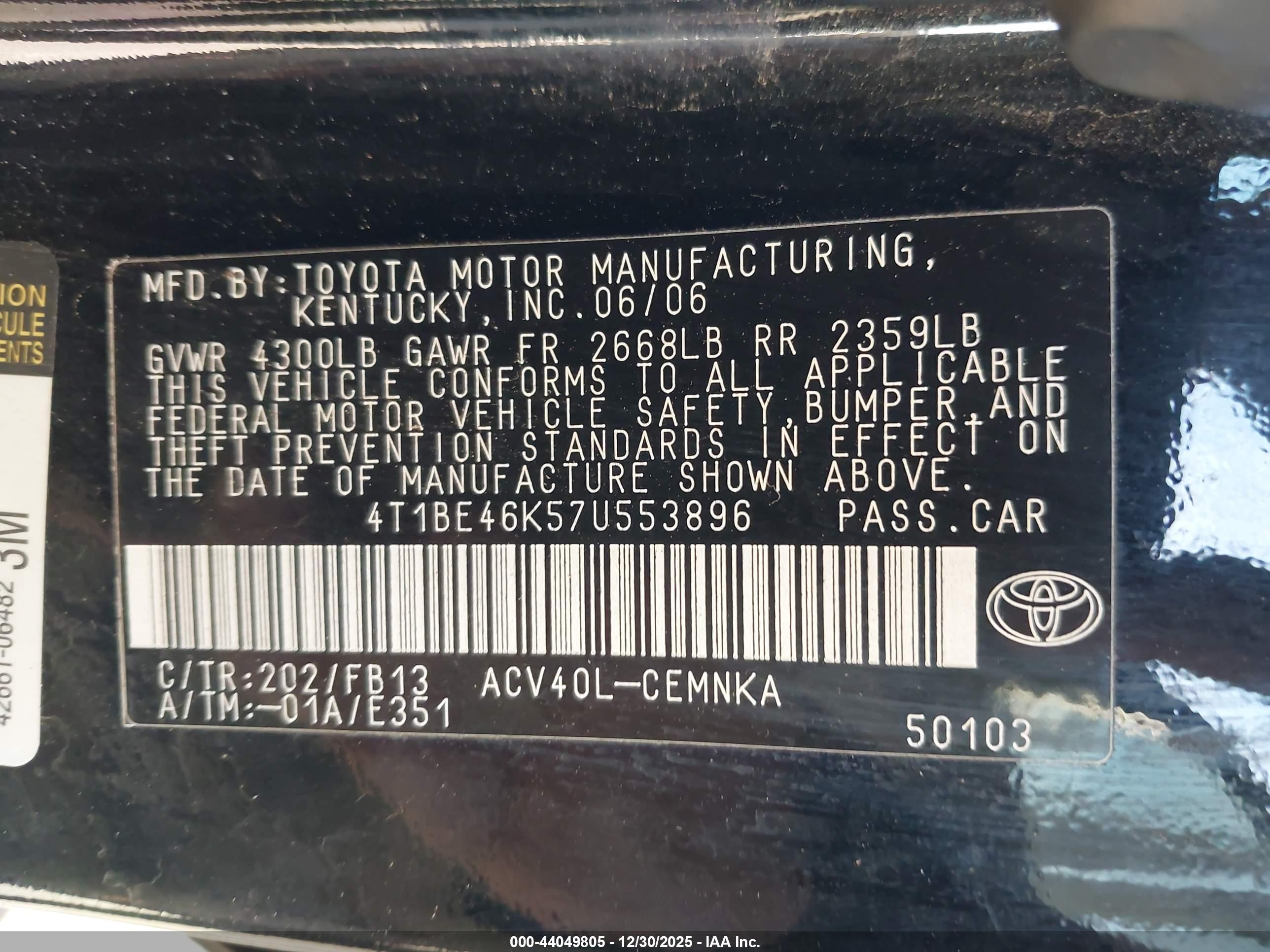 TOYOTA CAMRY image 9