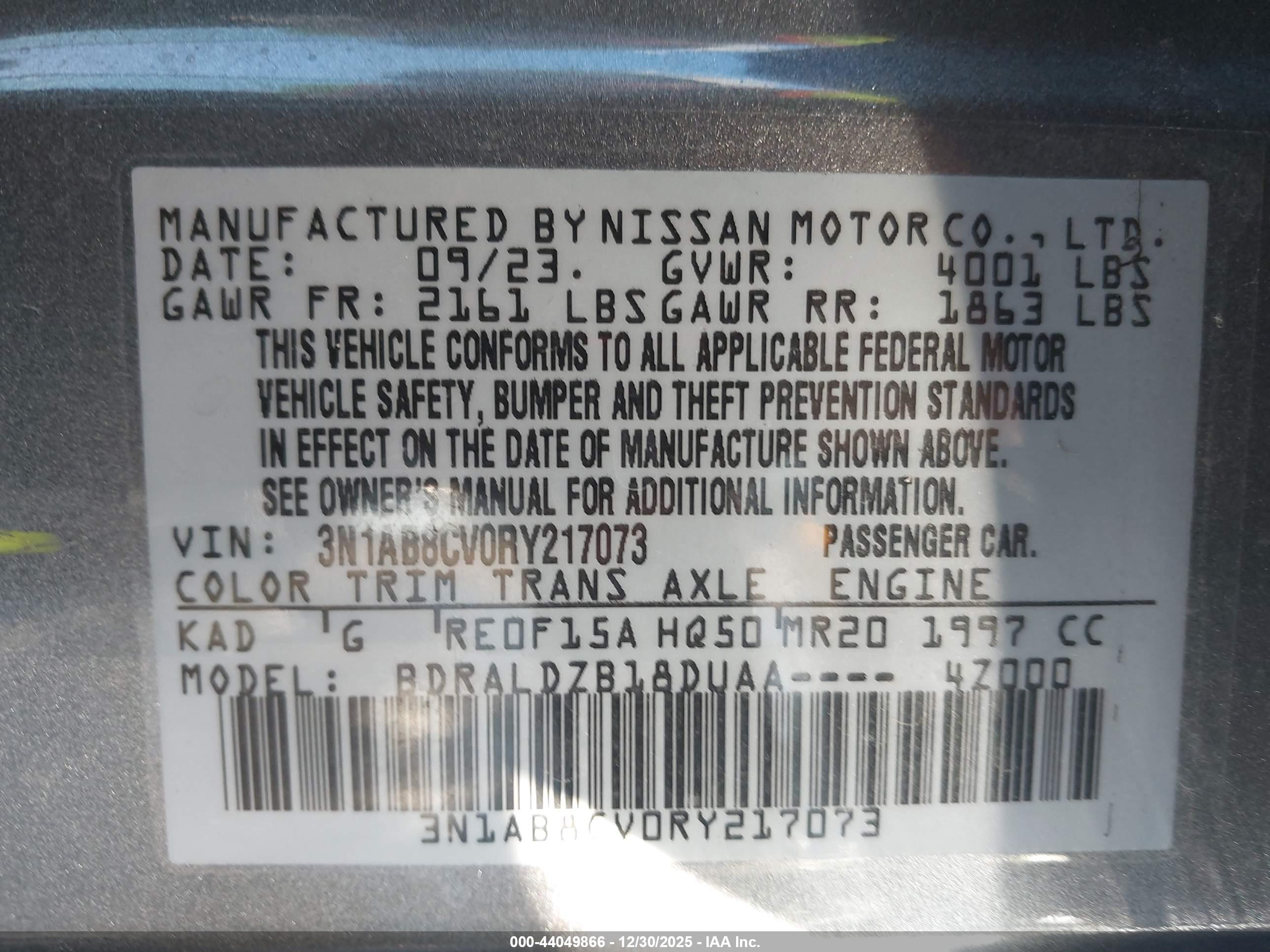 NISSAN SENTRA image 9