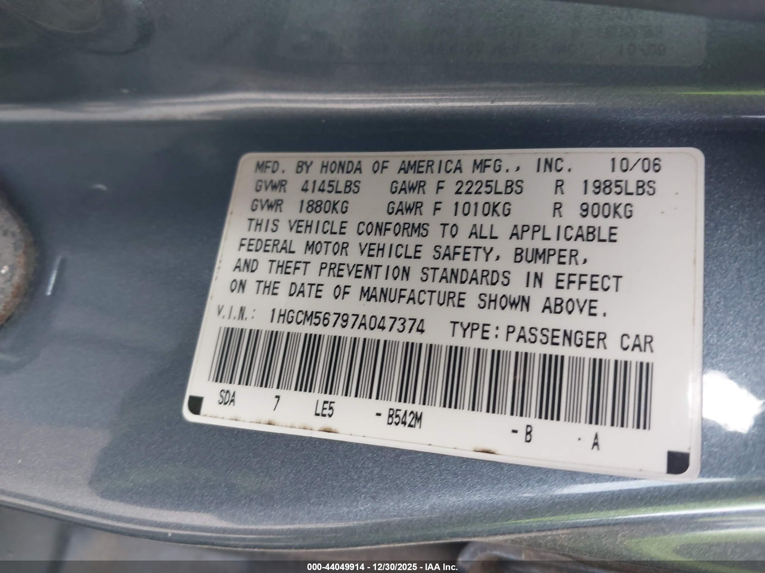 HONDA ACCORD image 9