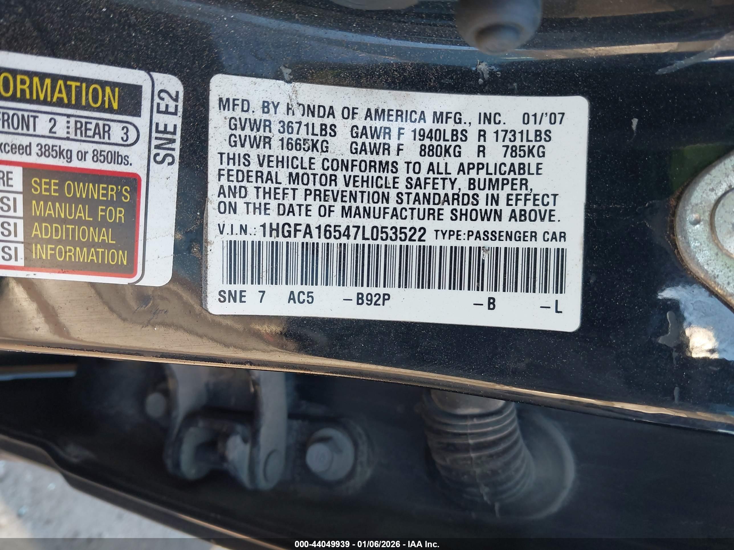 HONDA CIVIC image 9
