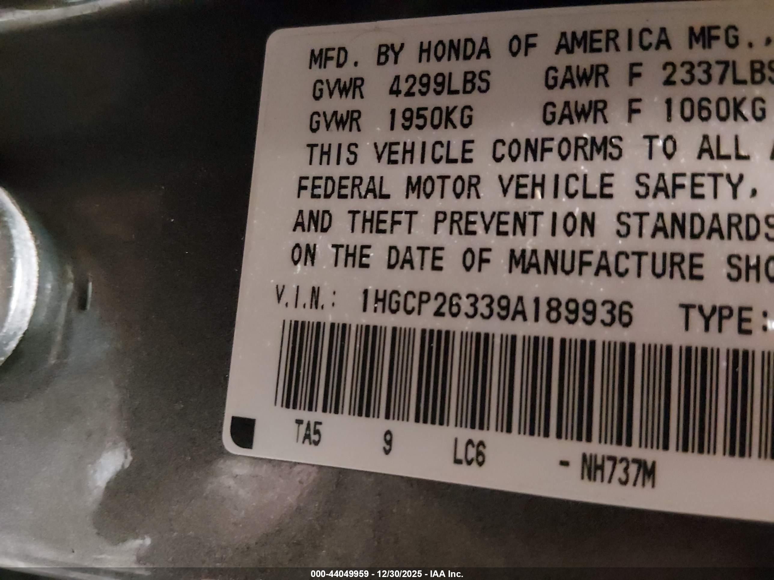 HONDA ACCORD image 9