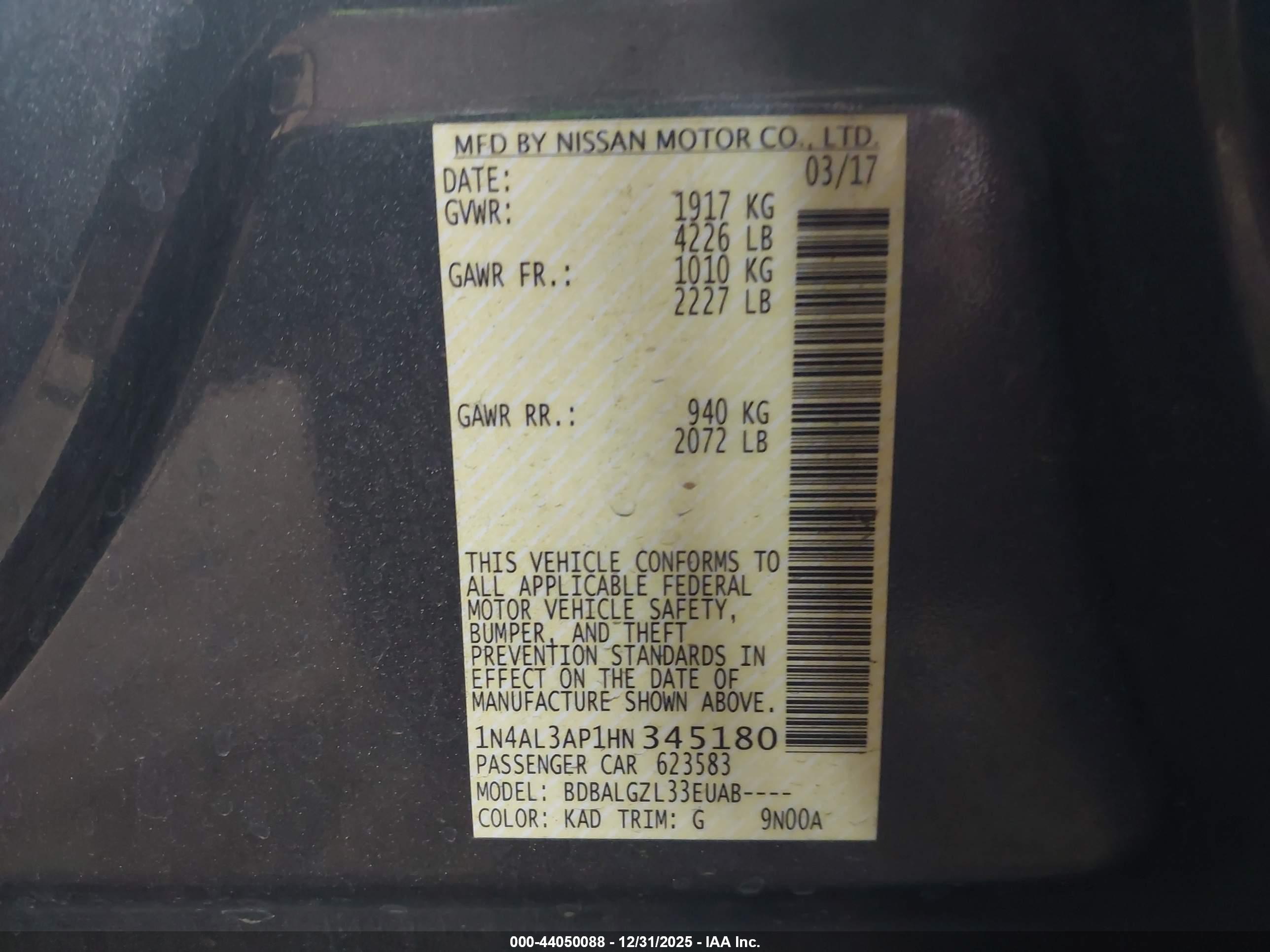 NISSAN ALTIMA image 9