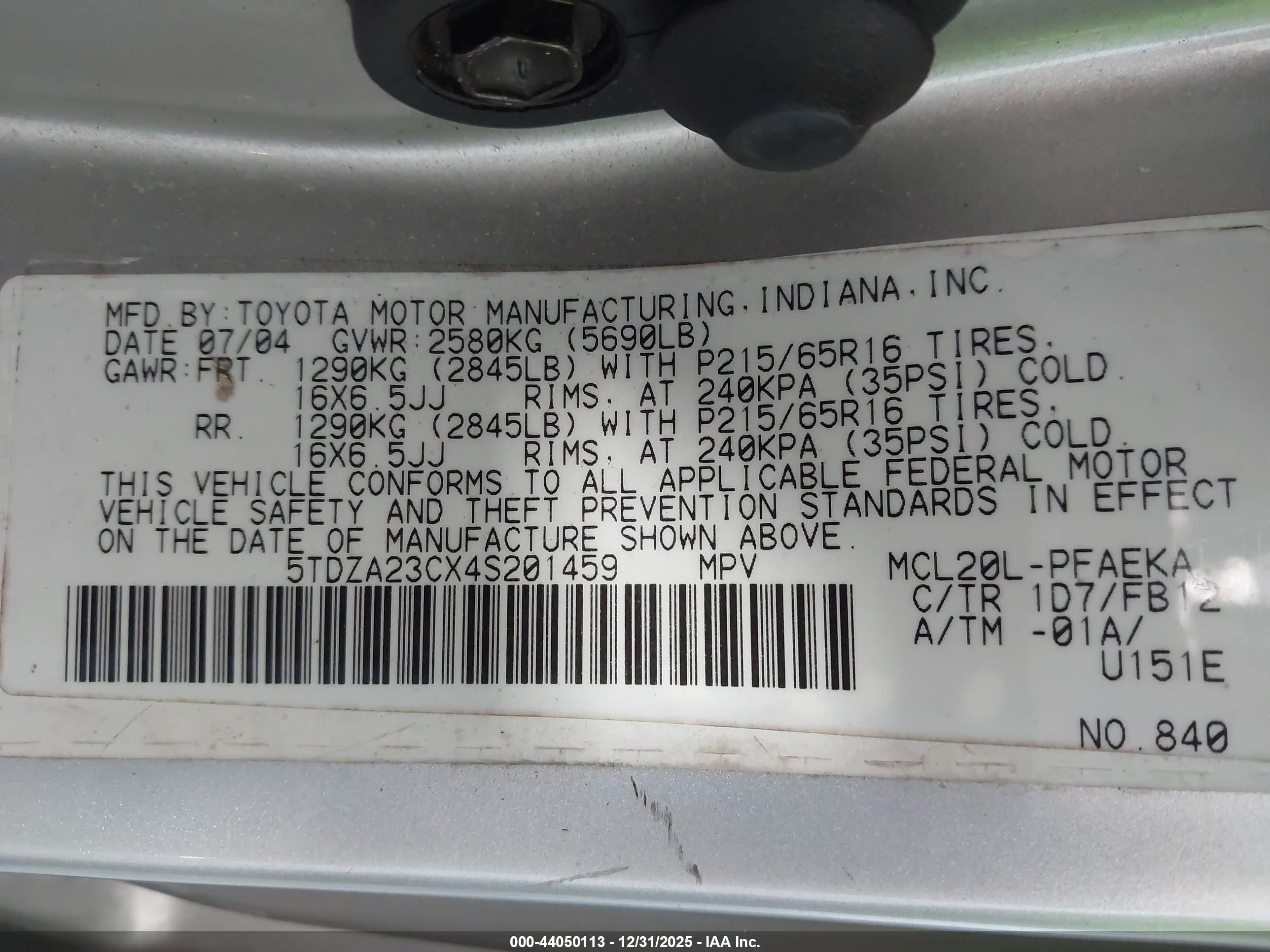 TOYOTA SIENNA image 9