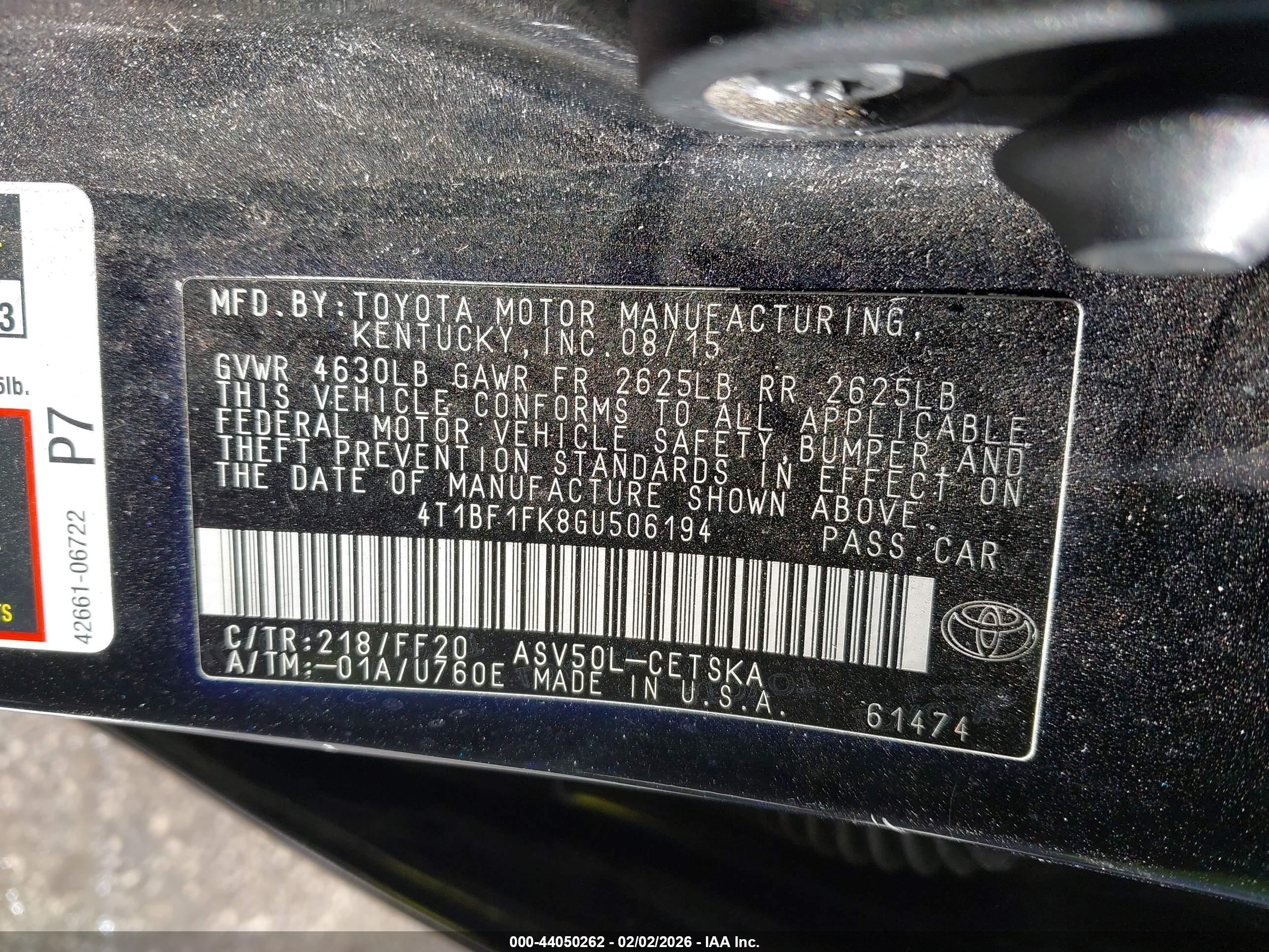 TOYOTA CAMRY image 9