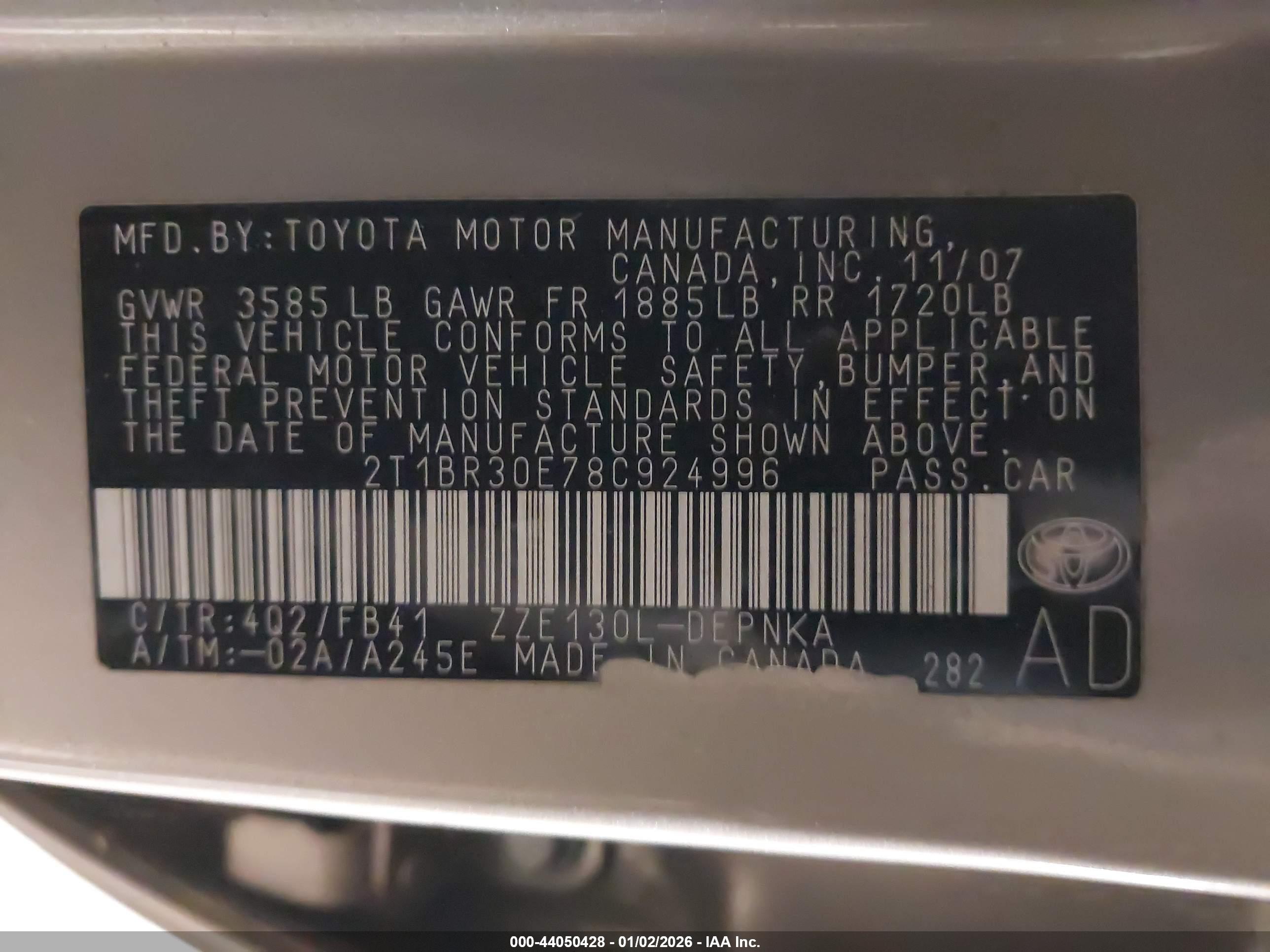 TOYOTA COROLLA image 9