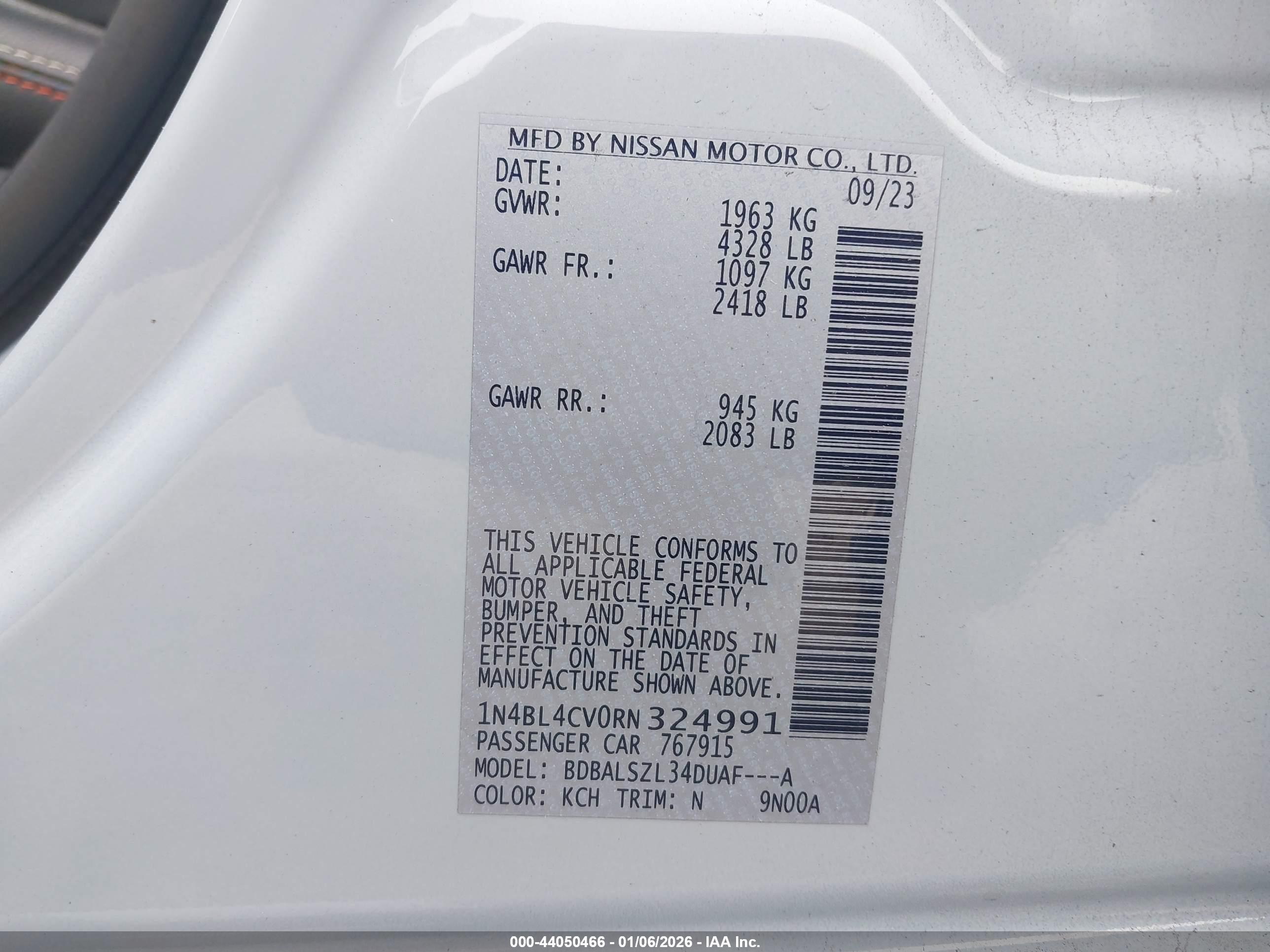 NISSAN ALTIMA image 9