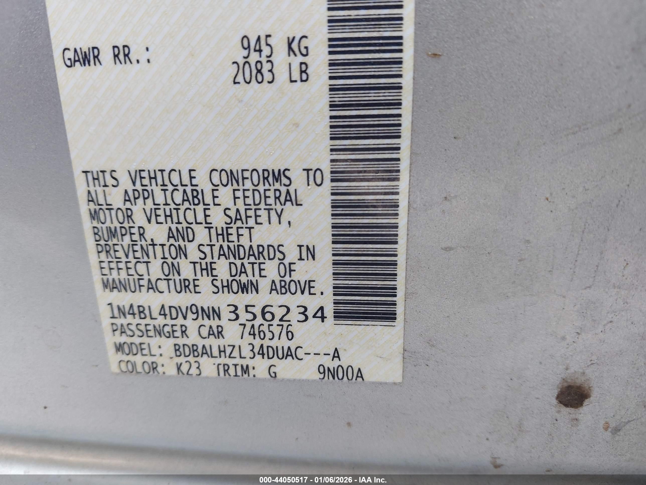 NISSAN ALTIMA image 9