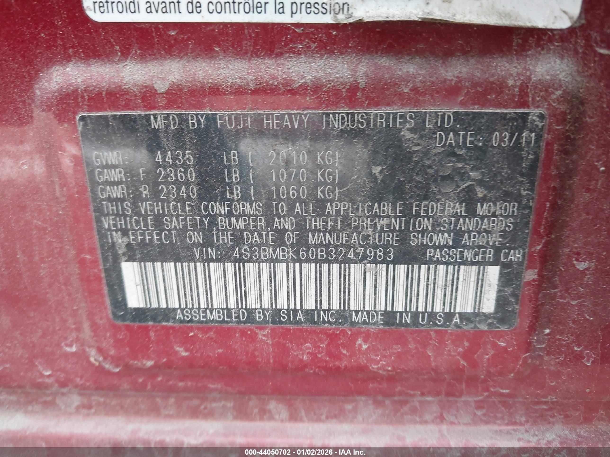 SUBARU LEGACY image 9