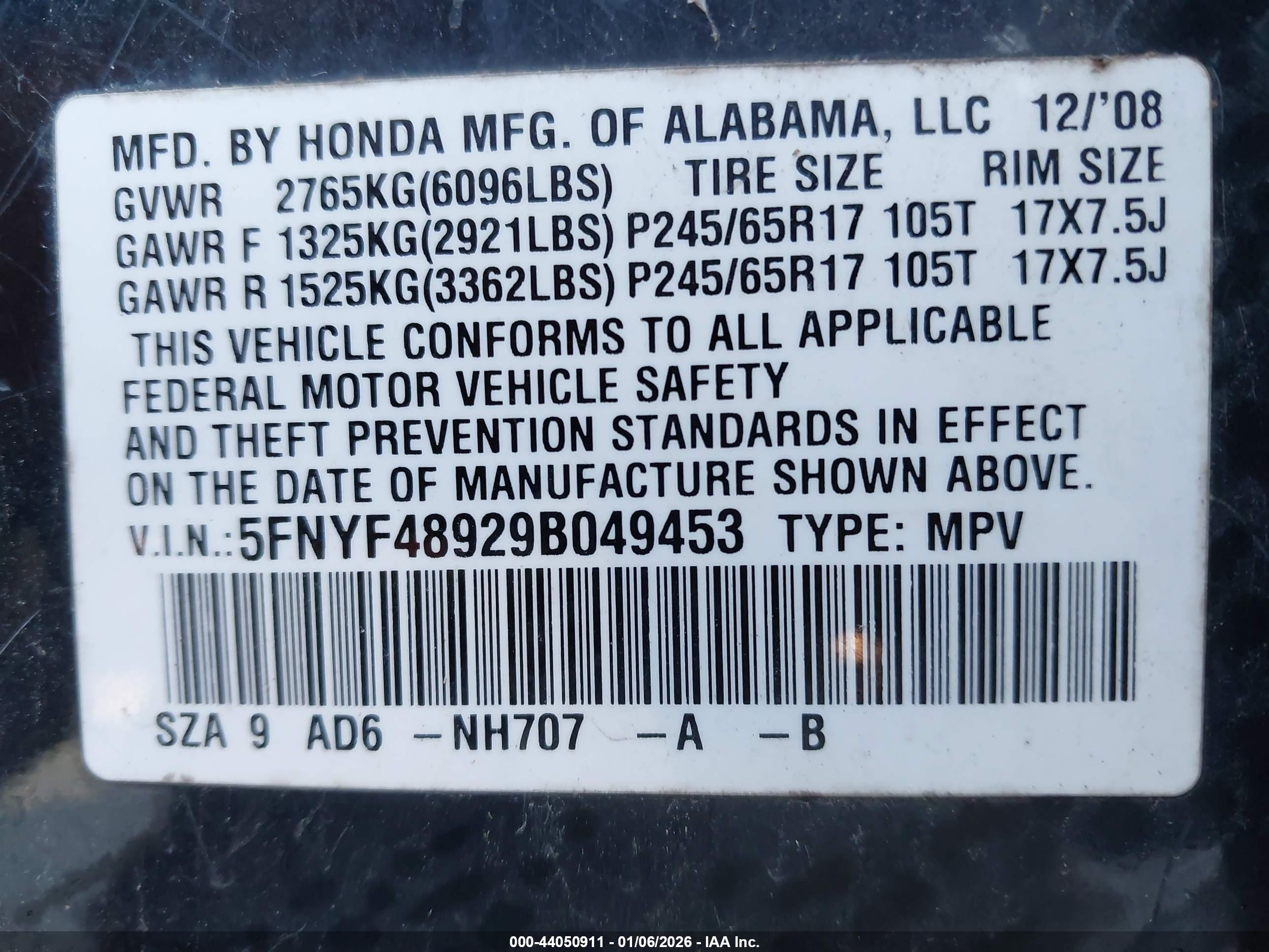 HONDA PILOT image 9