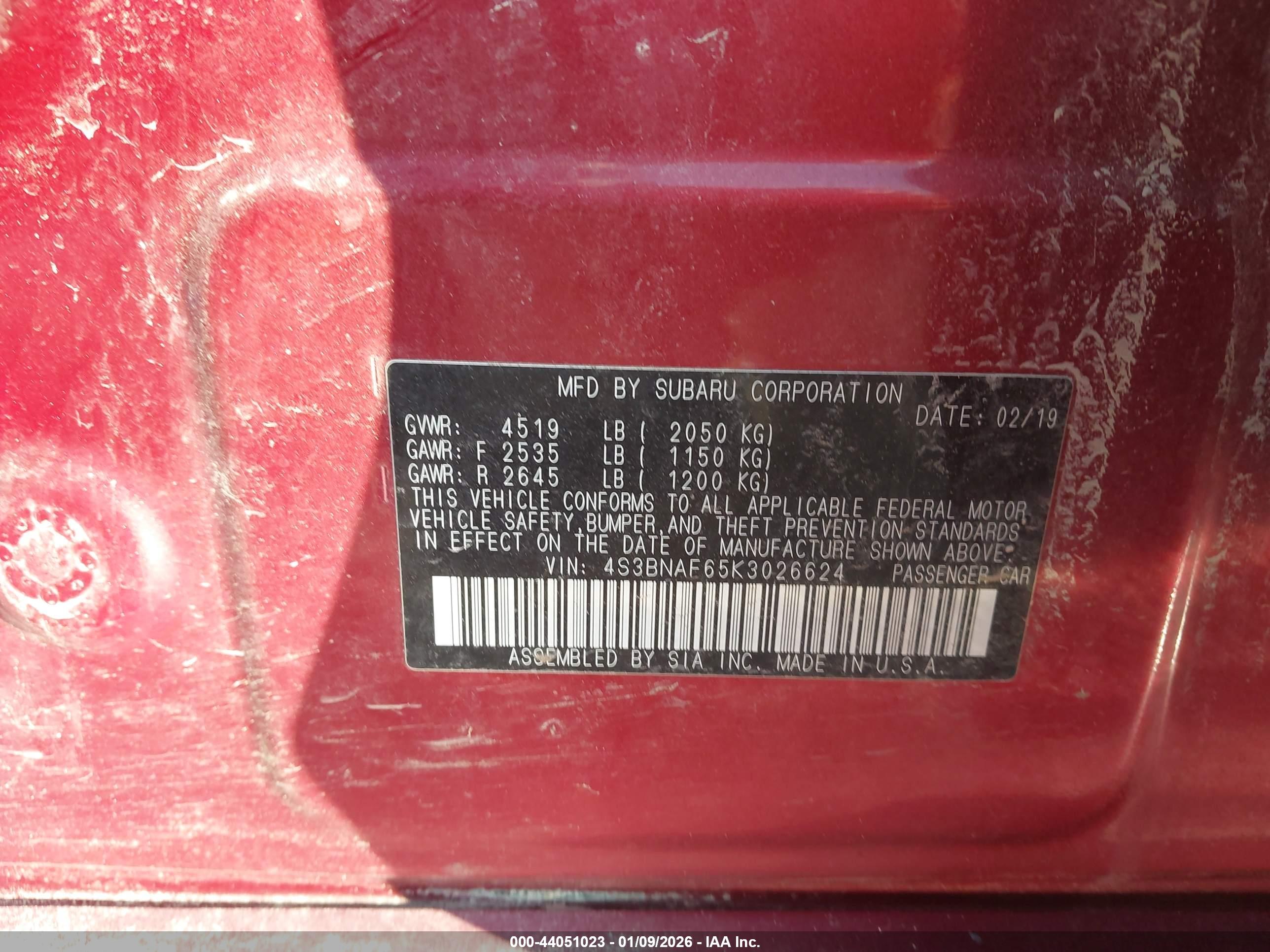 SUBARU LEGACY image 9