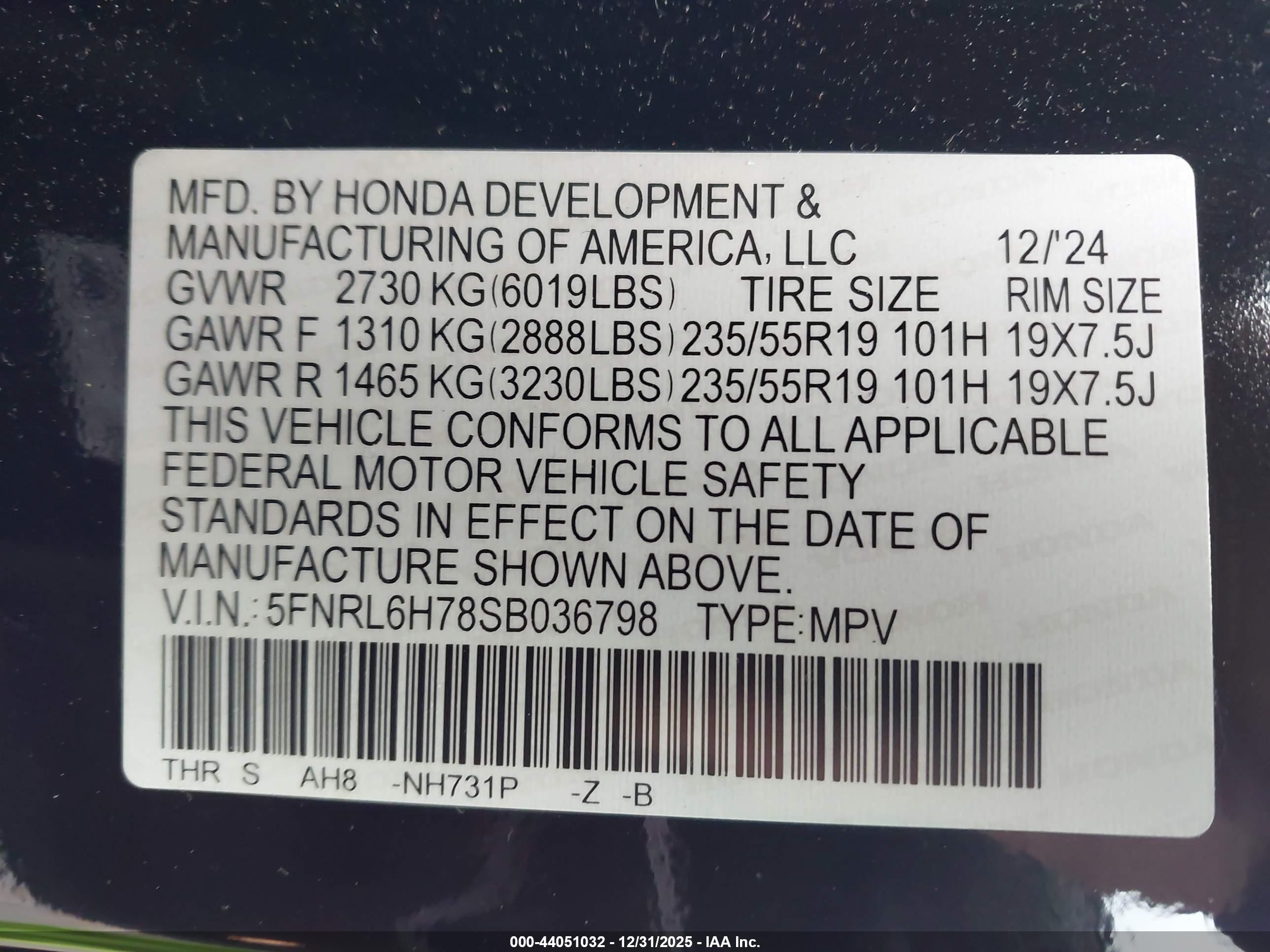 HONDA ODYSSEY image 9