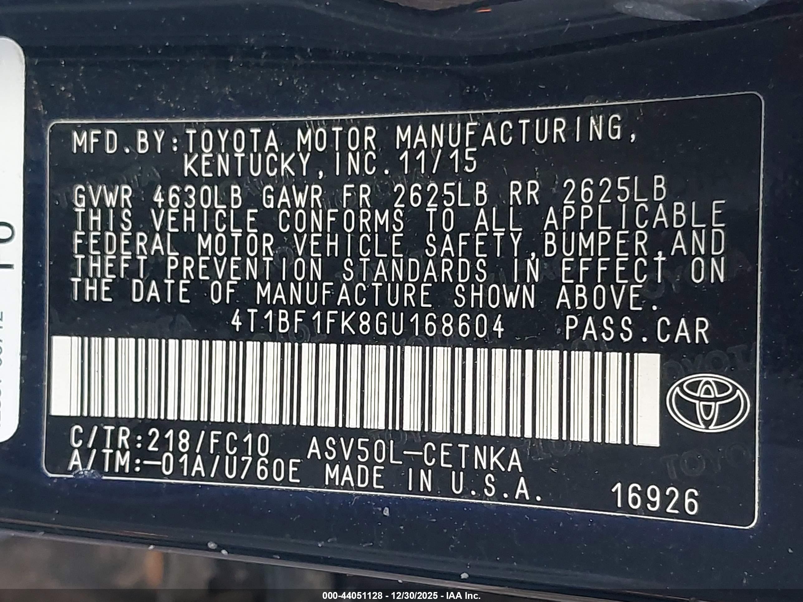 TOYOTA CAMRY image 9