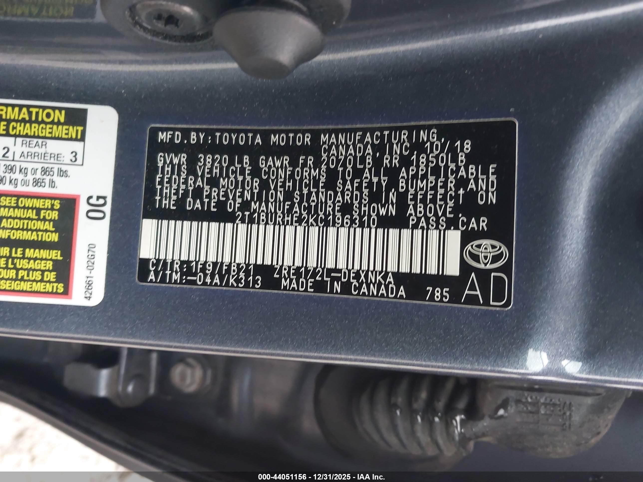 TOYOTA COROLLA image 9