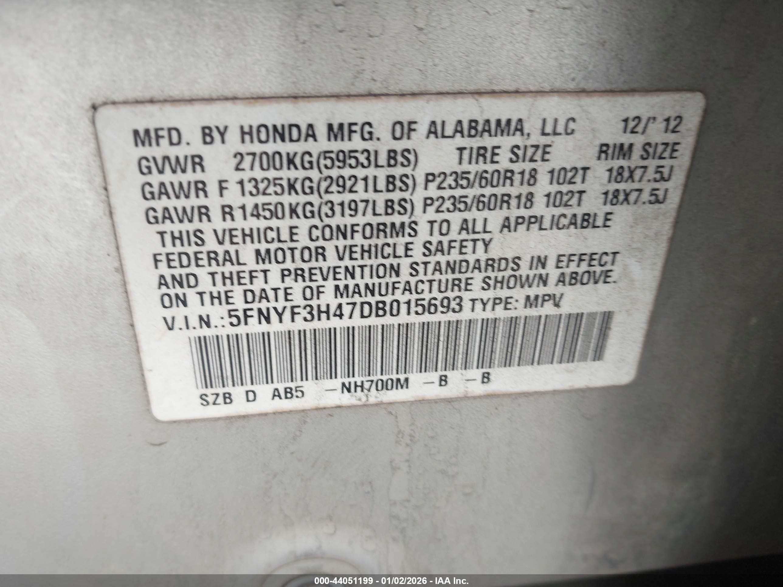 HONDA PILOT image 9