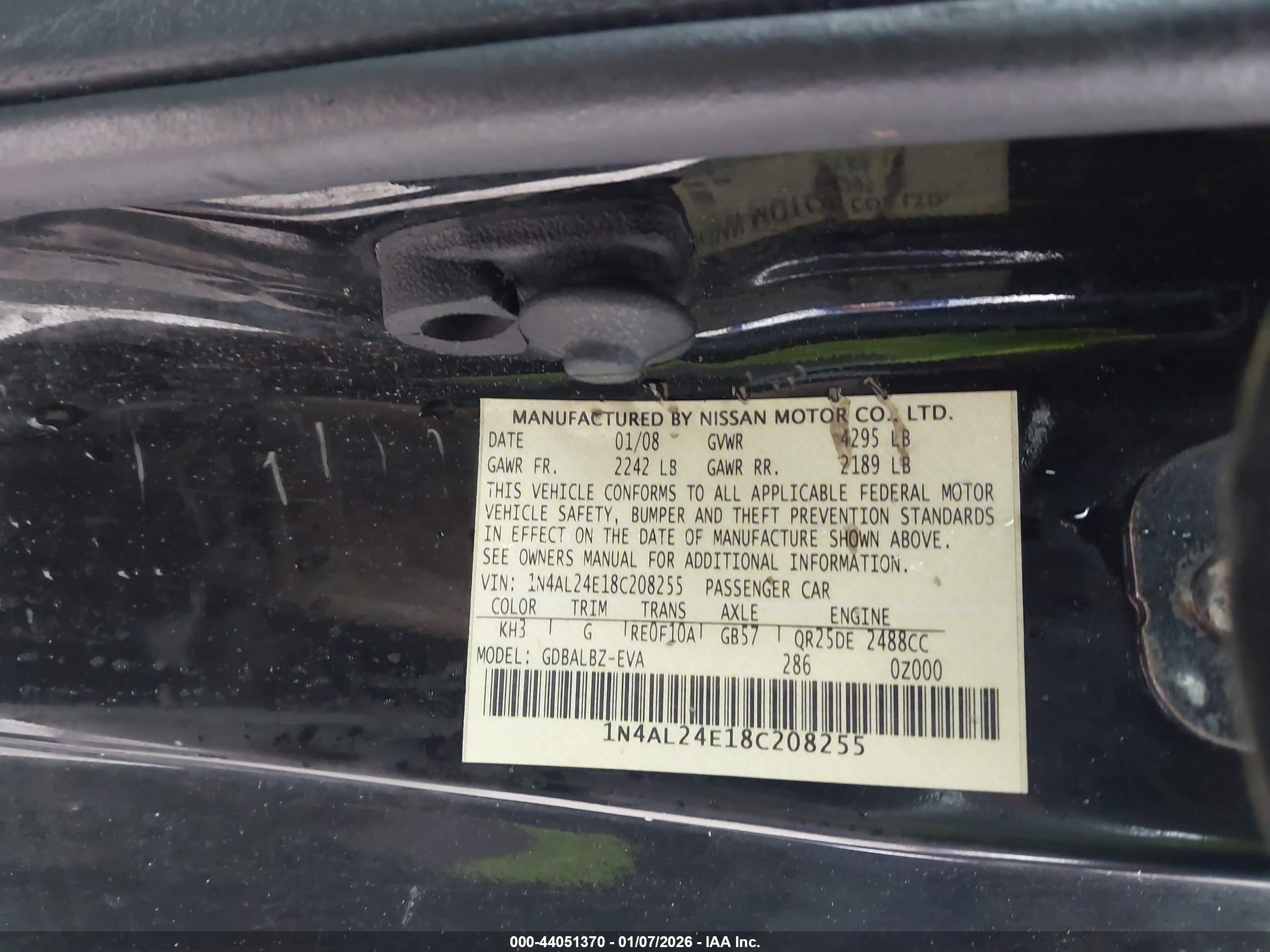NISSAN ALTIMA image 9