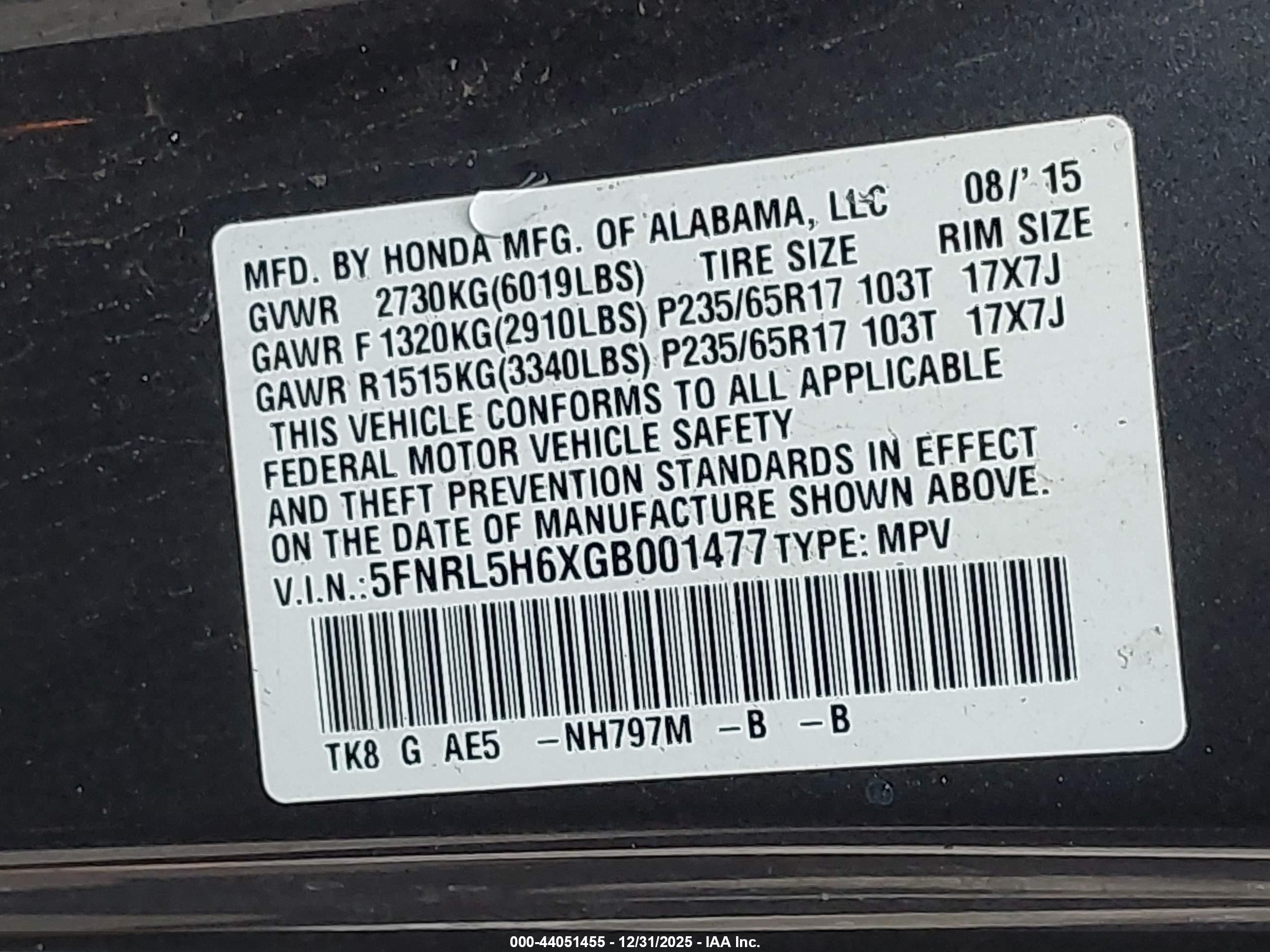 HONDA ODYSSEY image 9