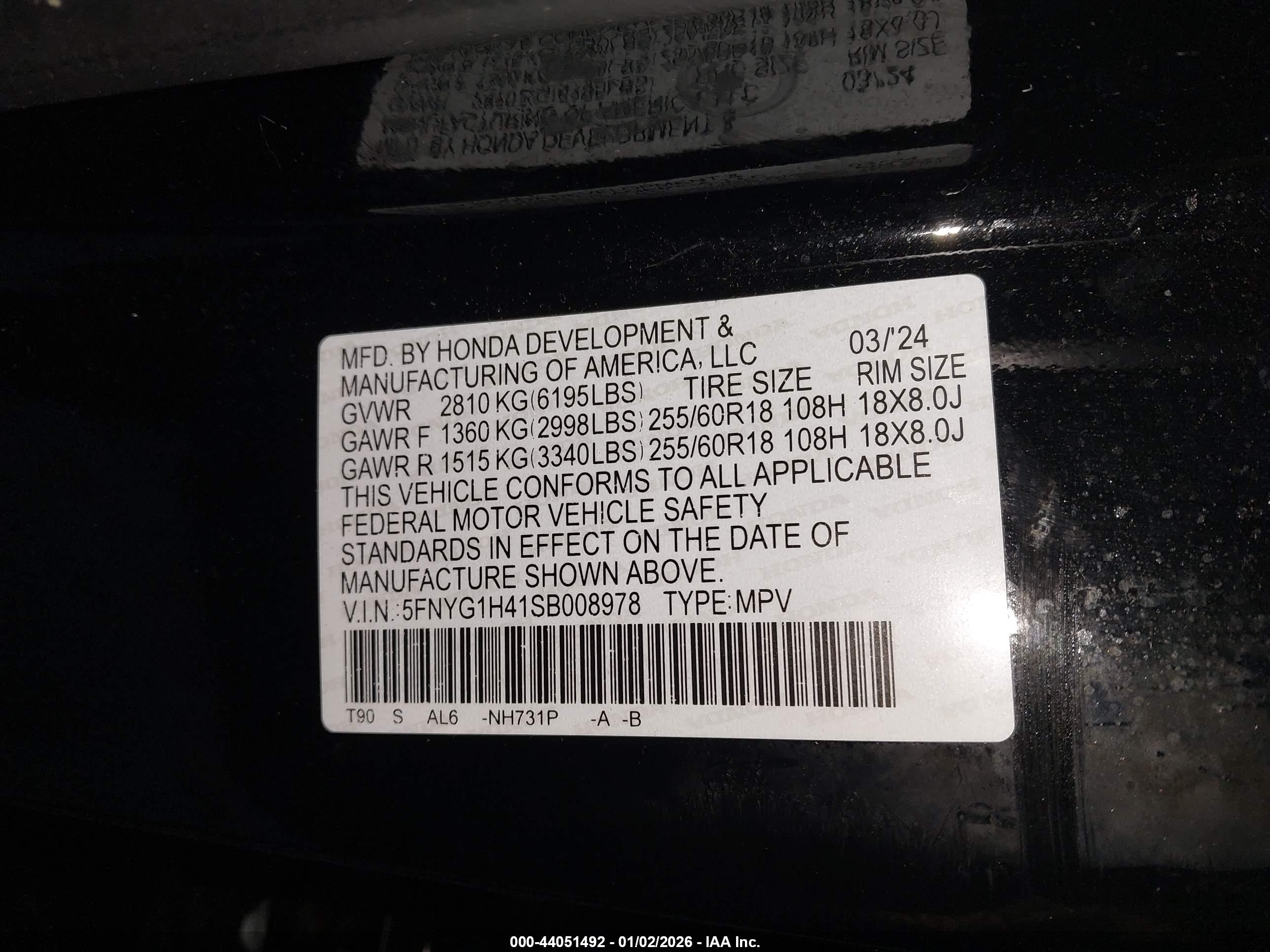 HONDA PILOT image 9