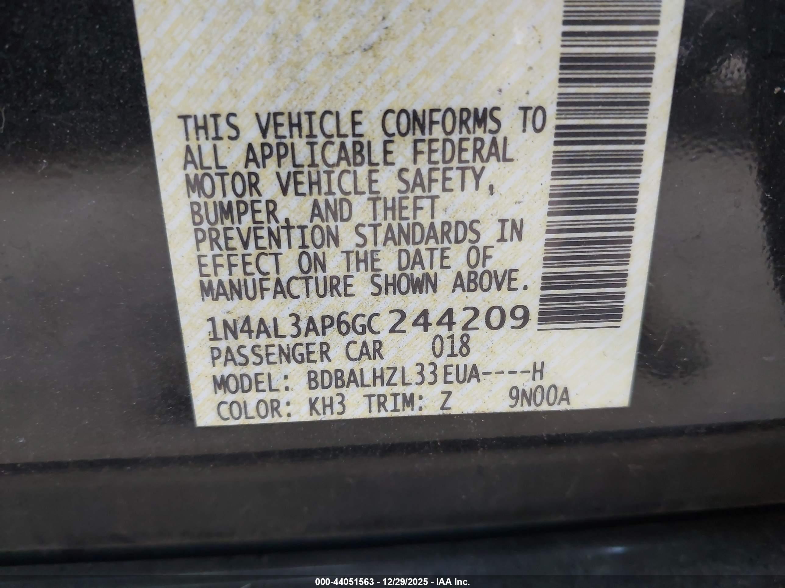 NISSAN ALTIMA image 9