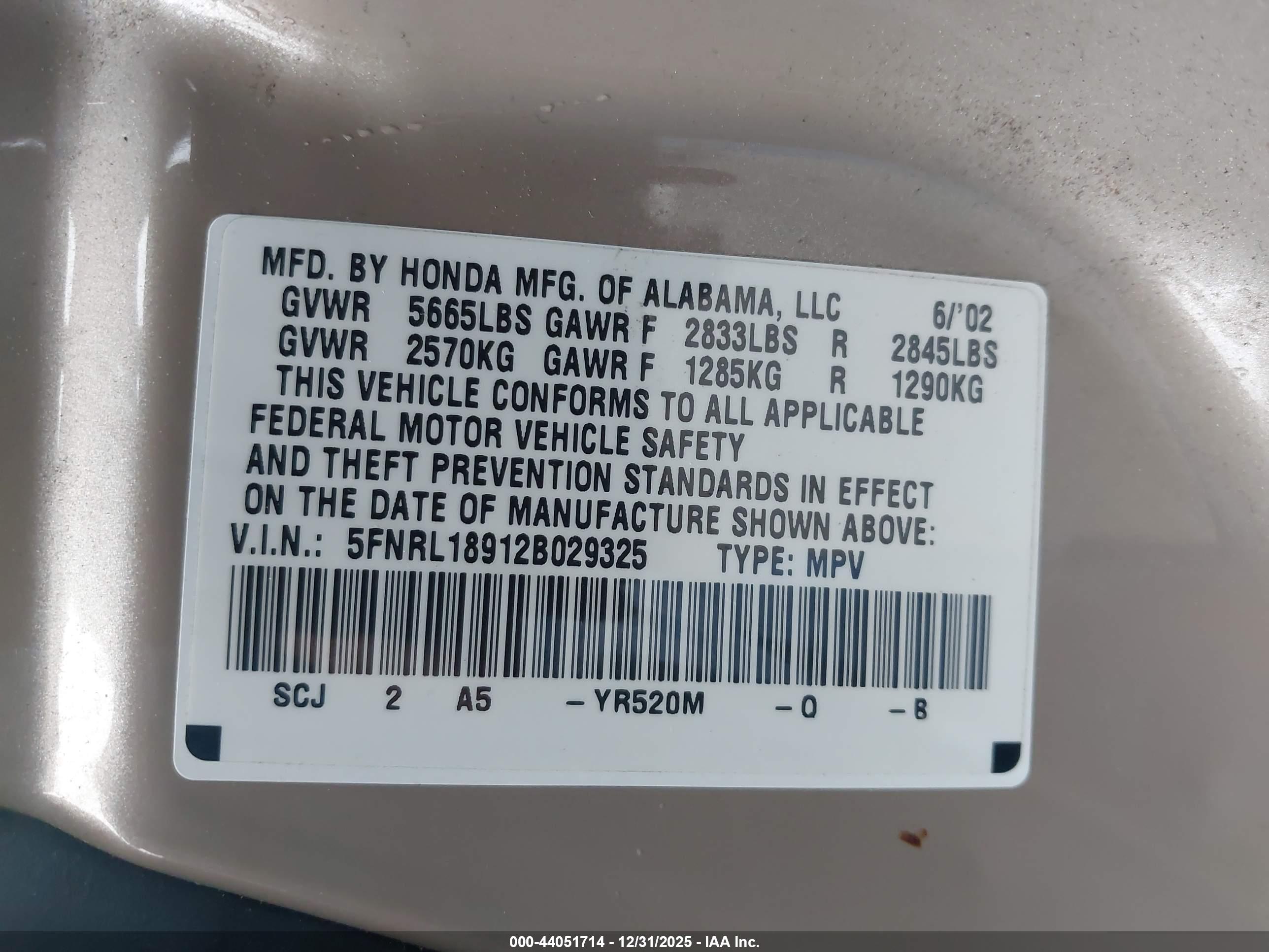 HONDA ODYSSEY image 9