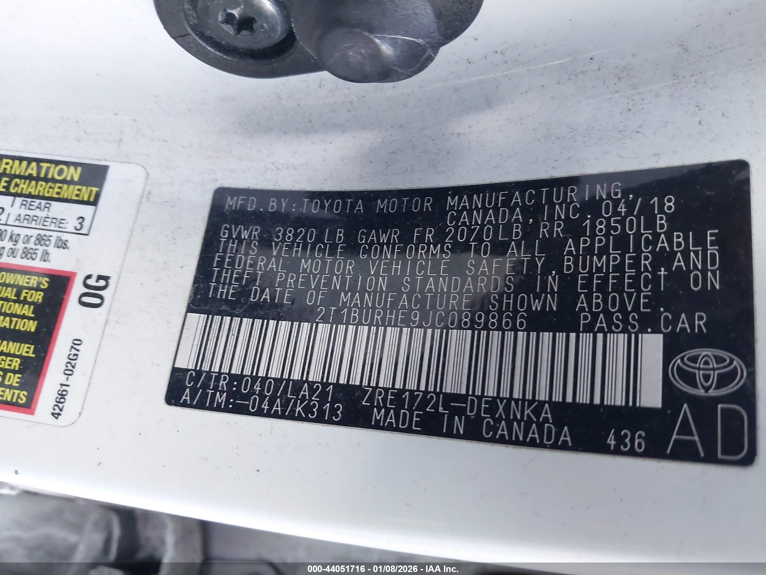 TOYOTA COROLLA image 9