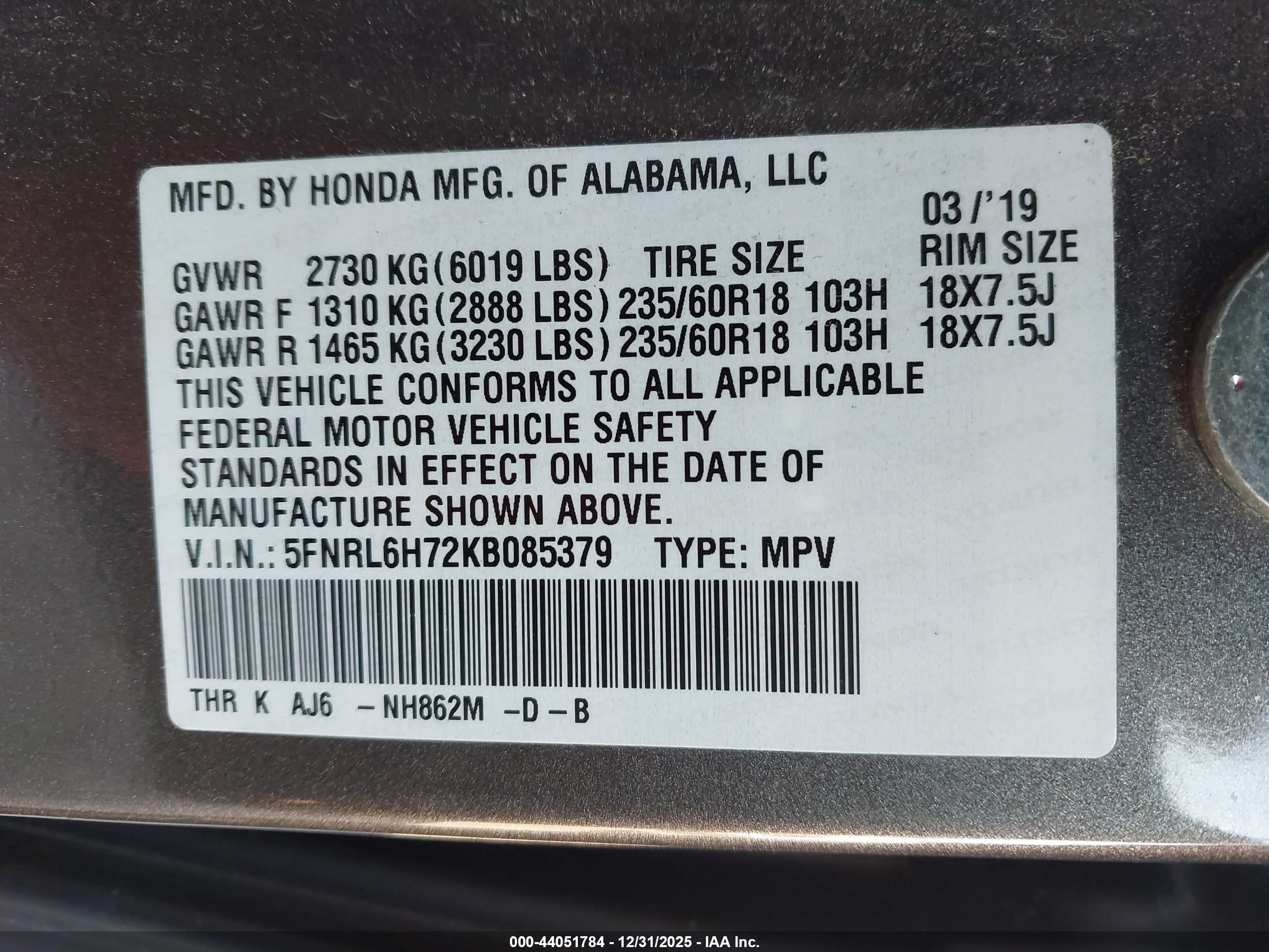 HONDA ODYSSEY image 9