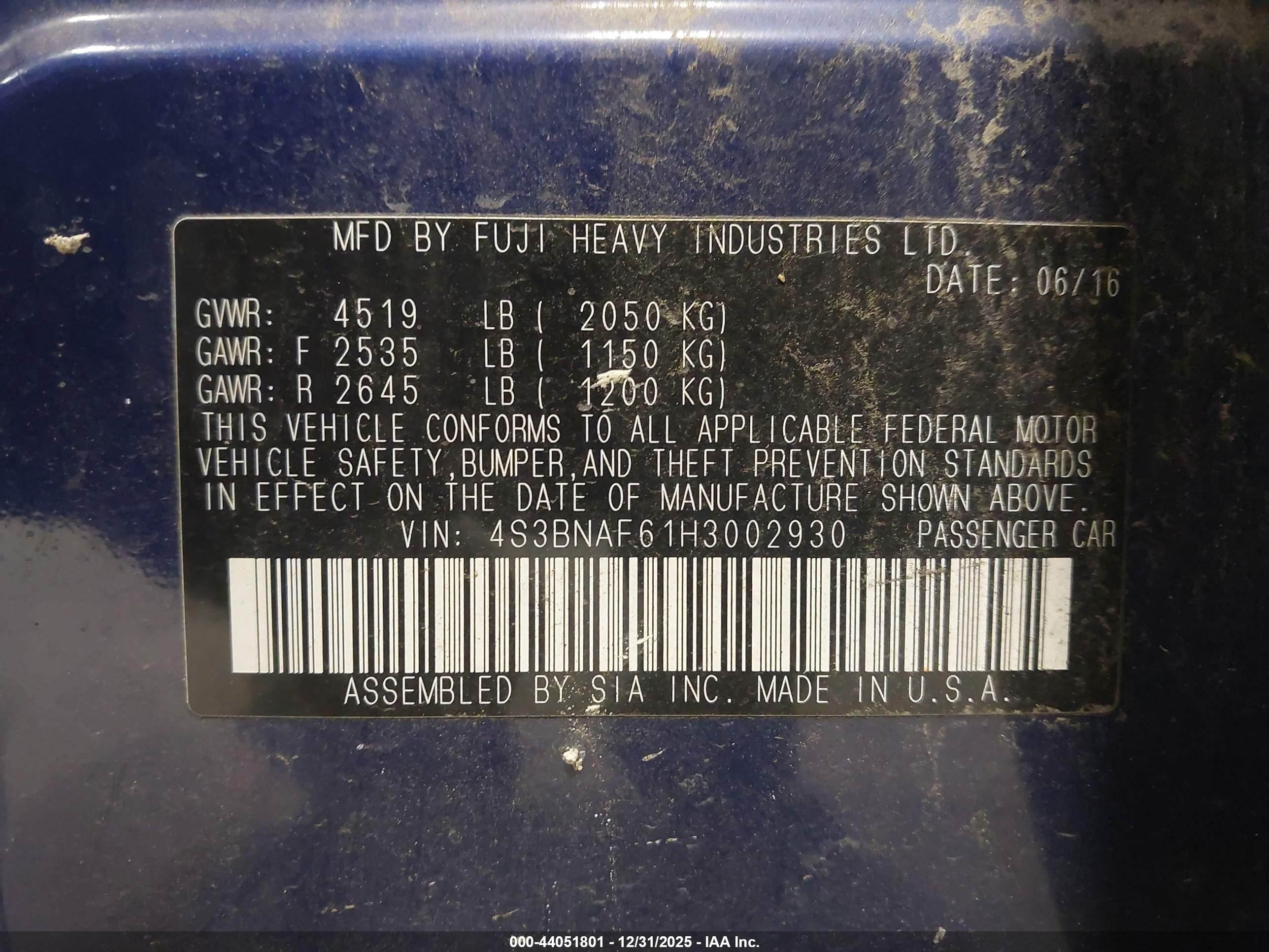 SUBARU LEGACY image 9