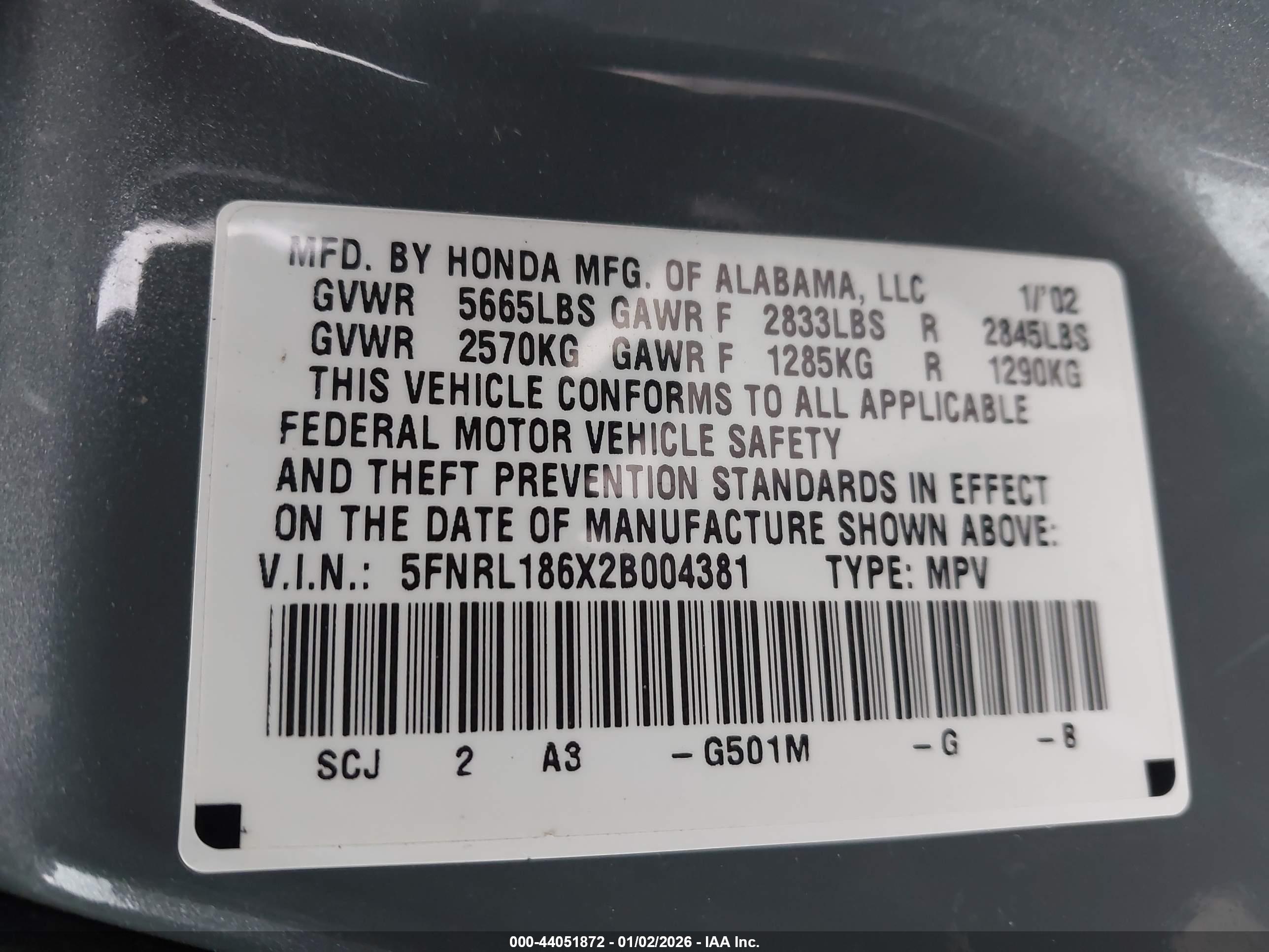 HONDA ODYSSEY image 9