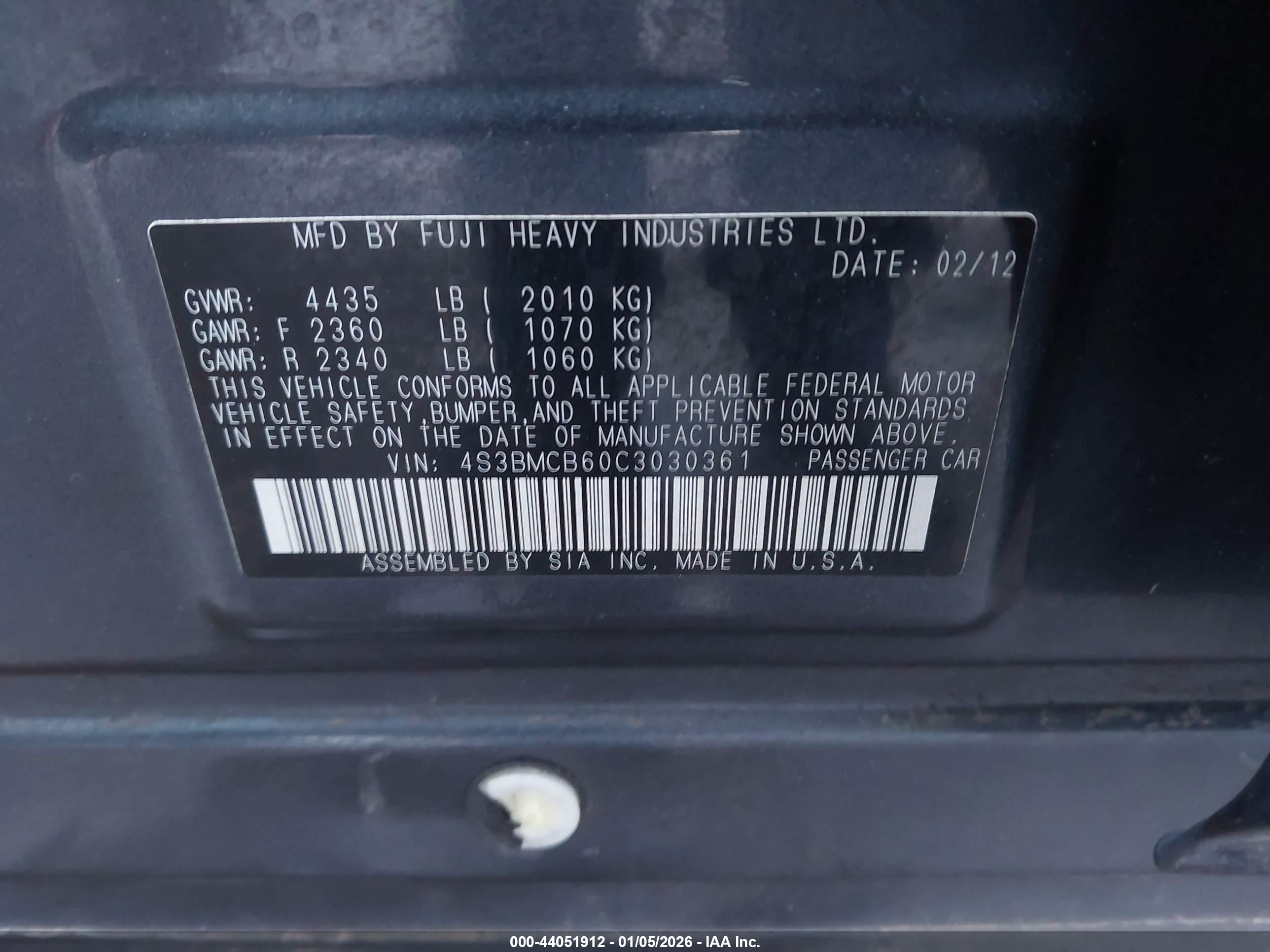 SUBARU LEGACY image 9