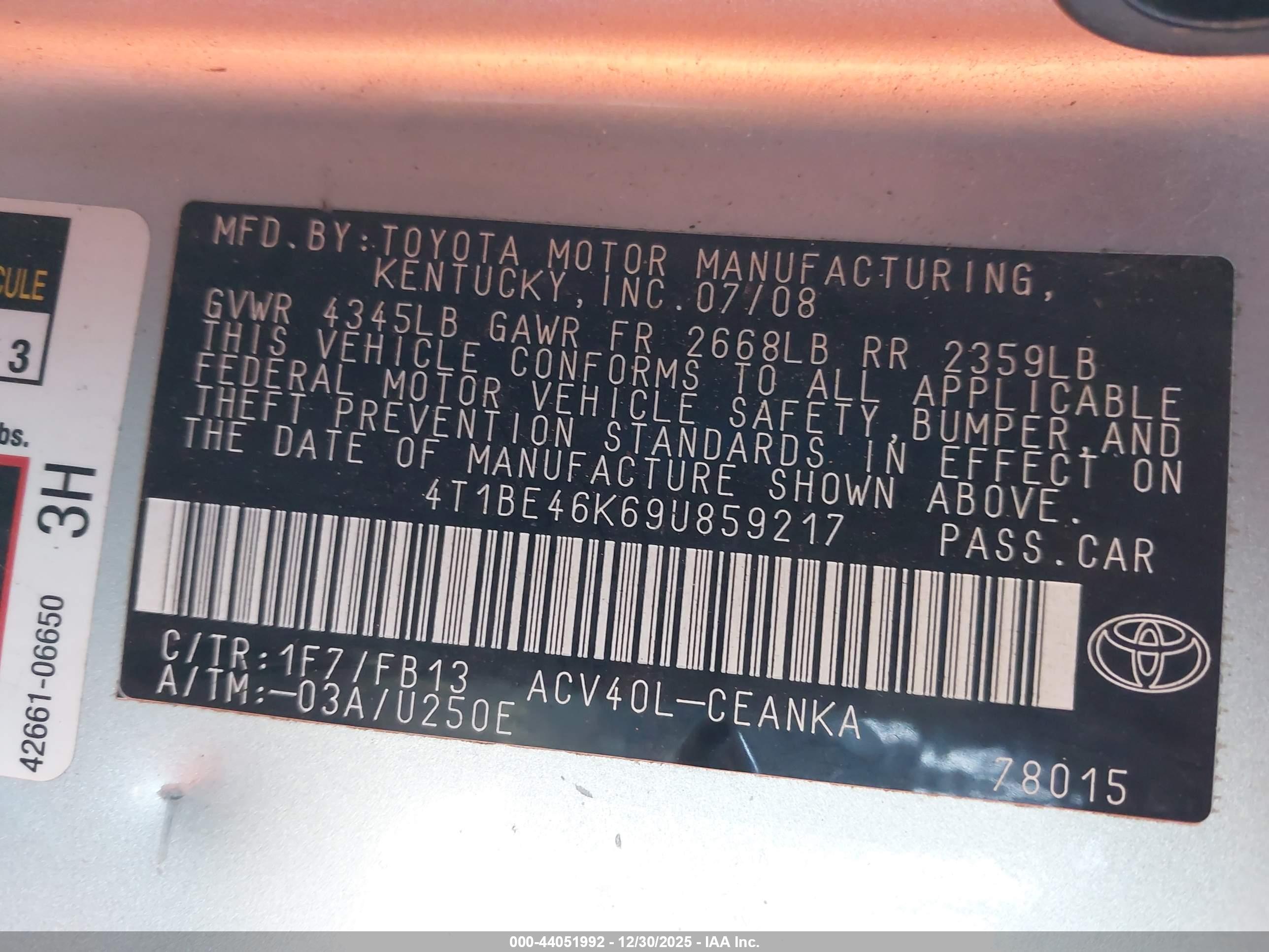 TOYOTA CAMRY image 9