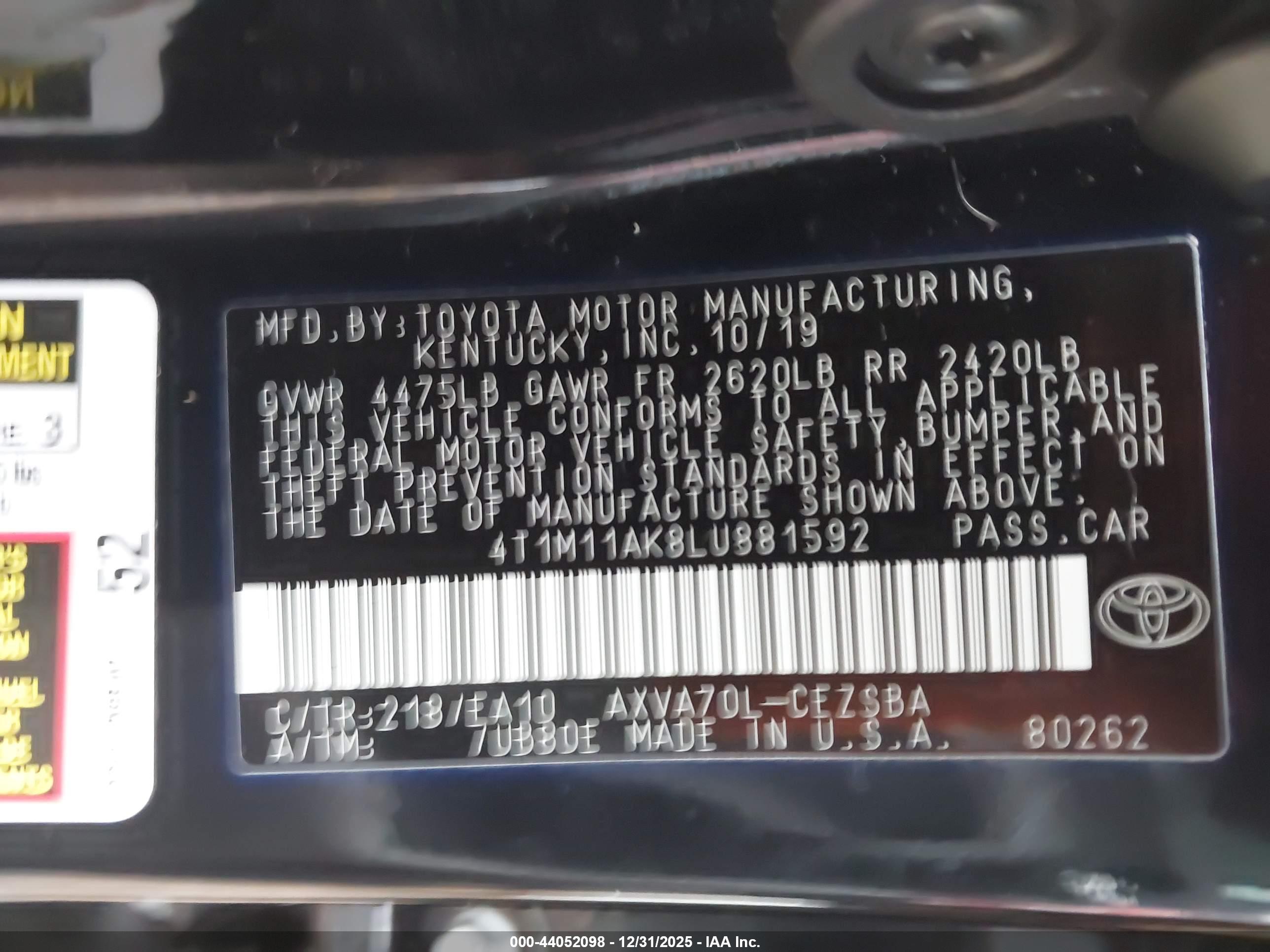 TOYOTA CAMRY image 9
