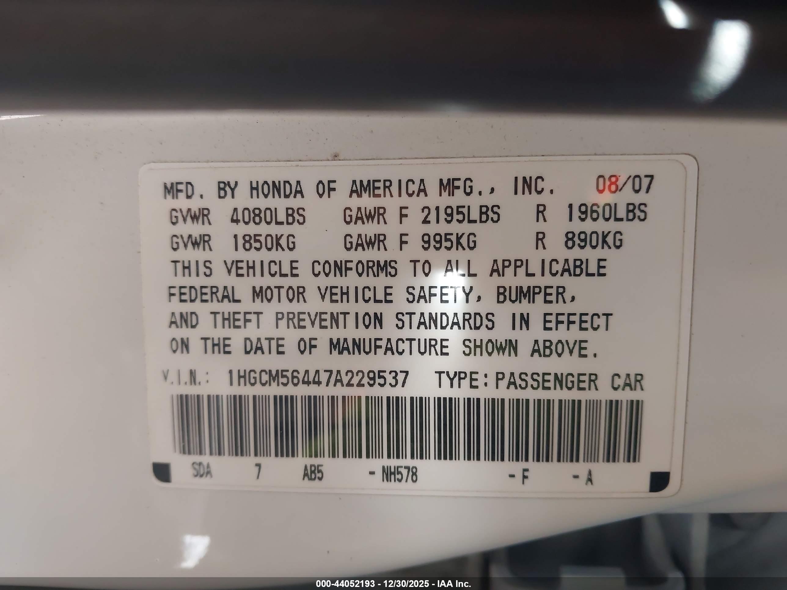 HONDA ACCORD image 9