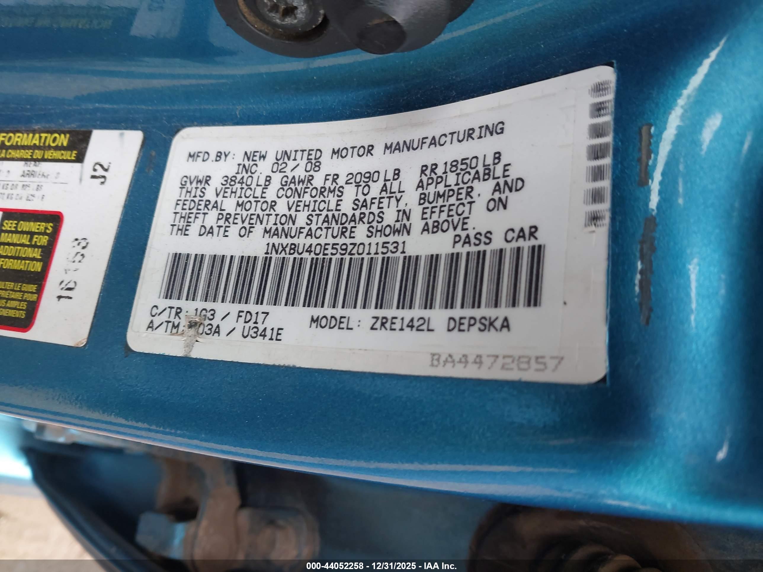 TOYOTA COROLLA image 9