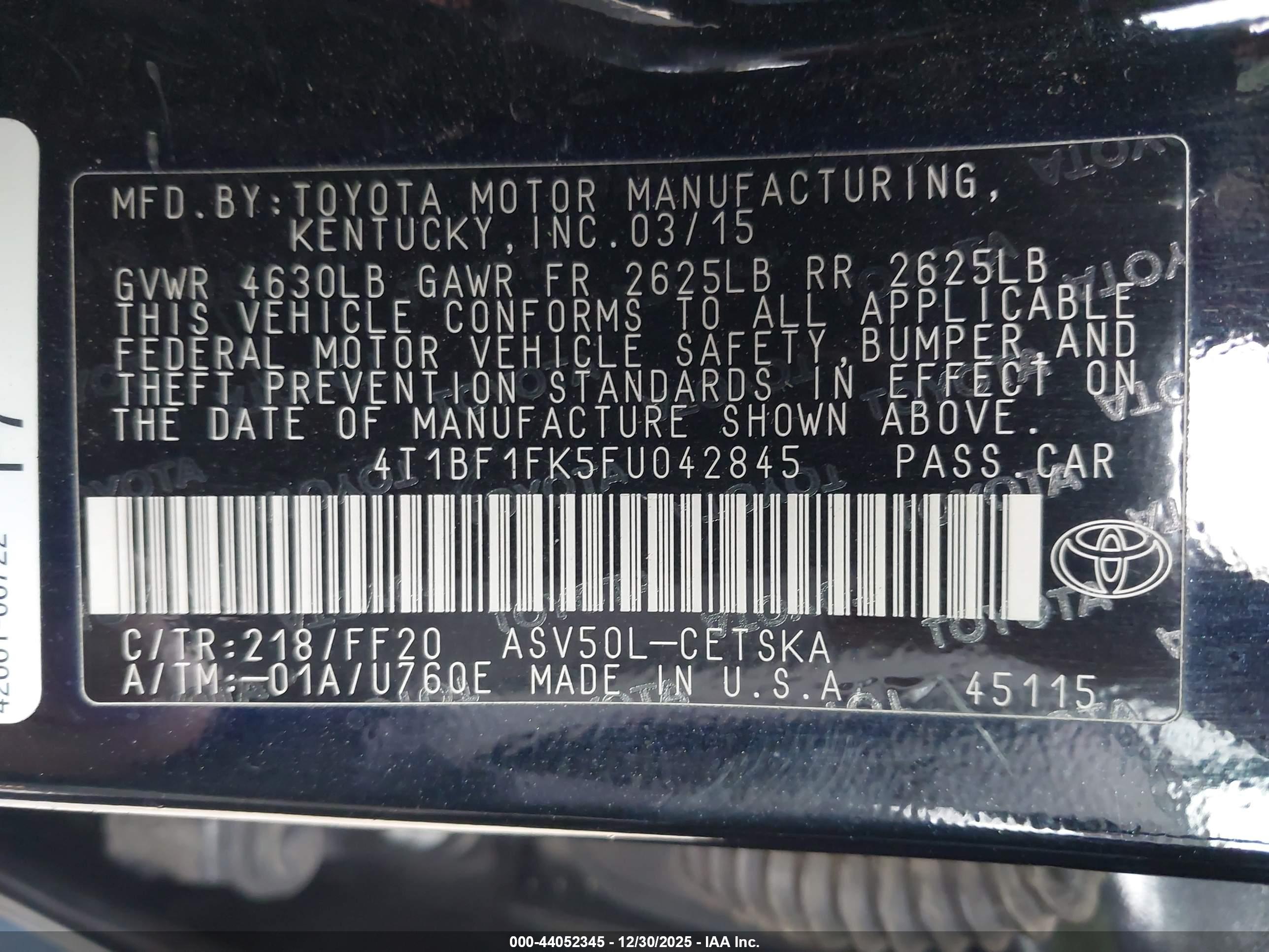TOYOTA CAMRY image 9