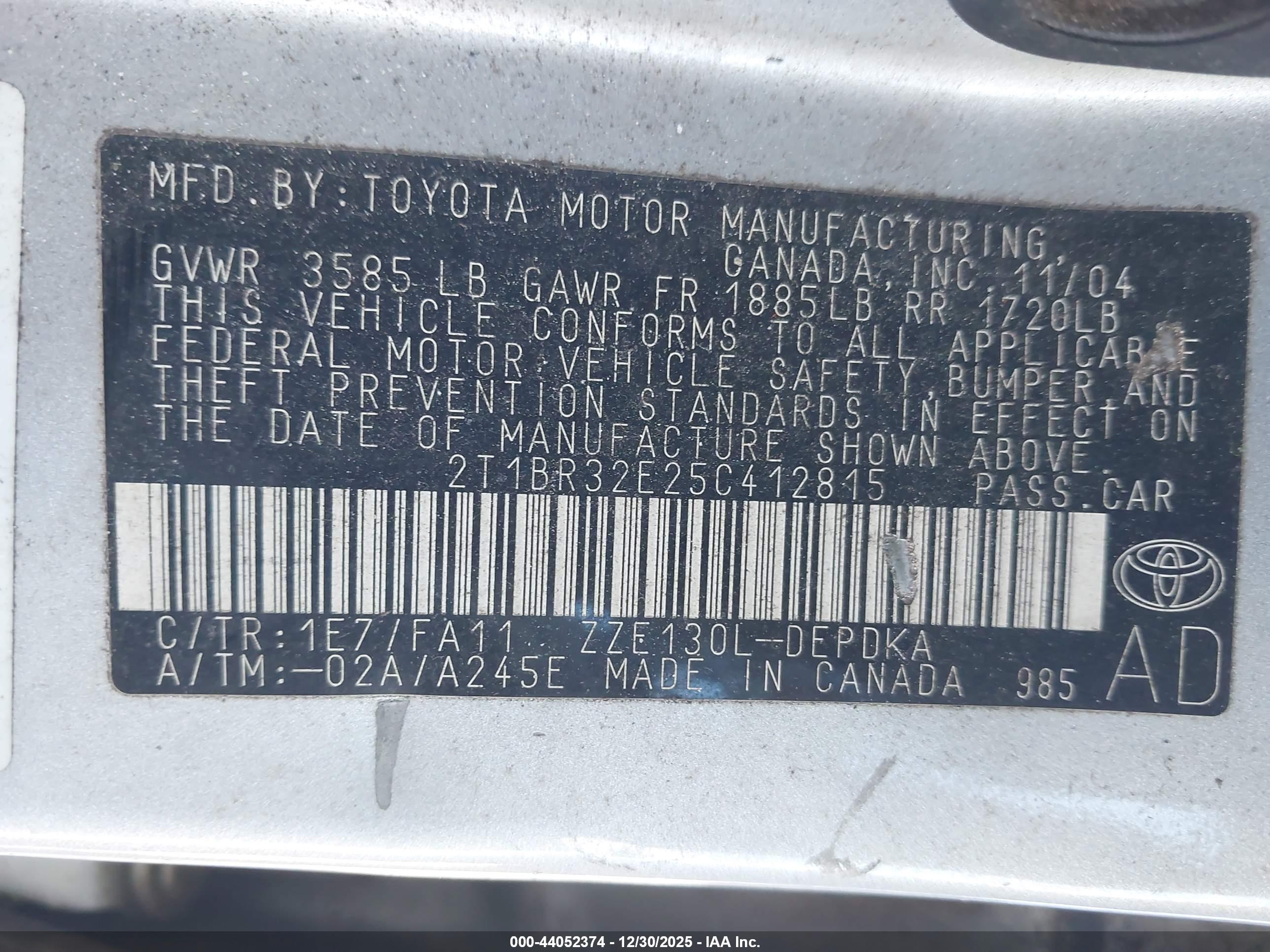TOYOTA COROLLA image 9