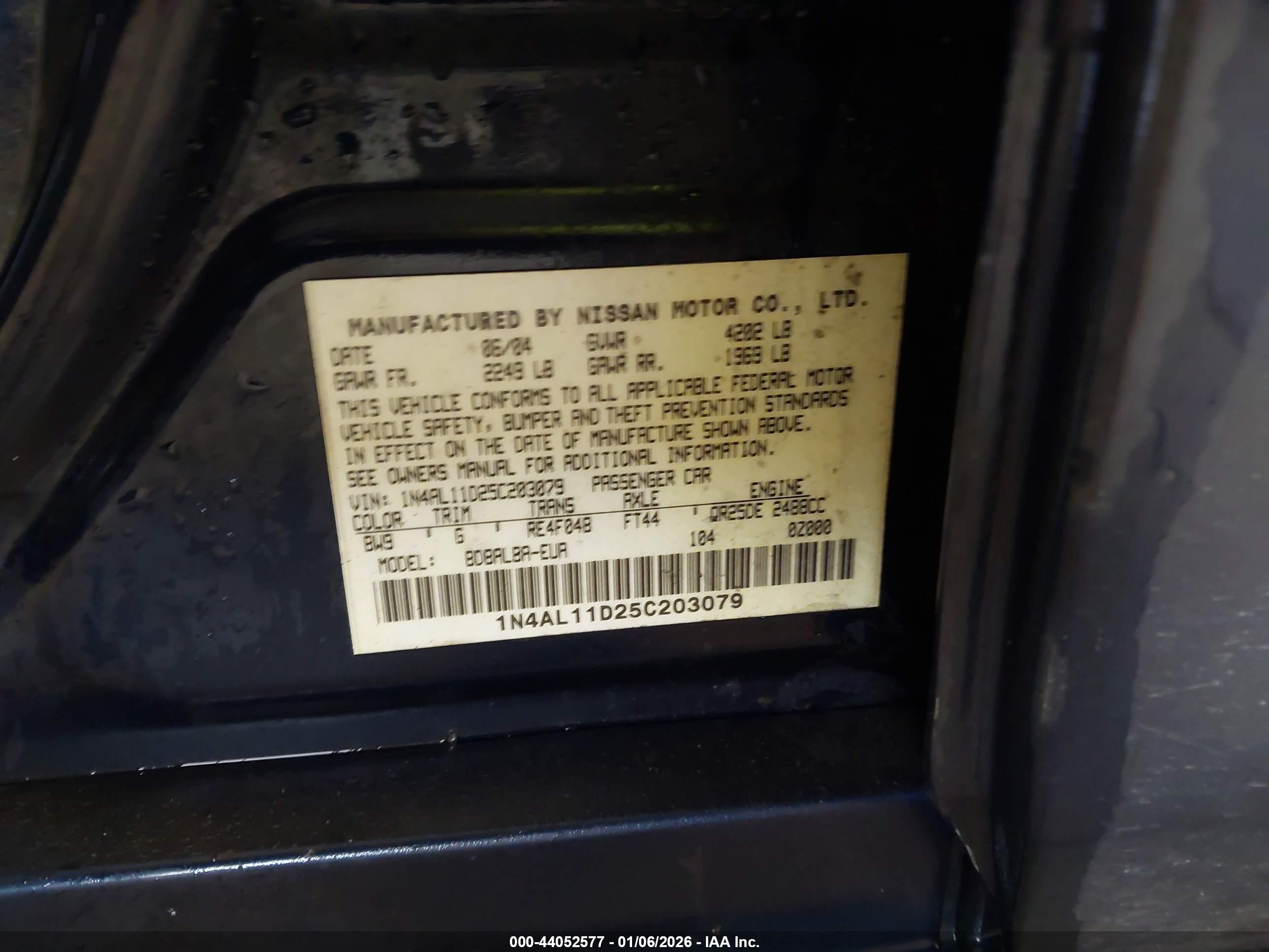 NISSAN ALTIMA image 9