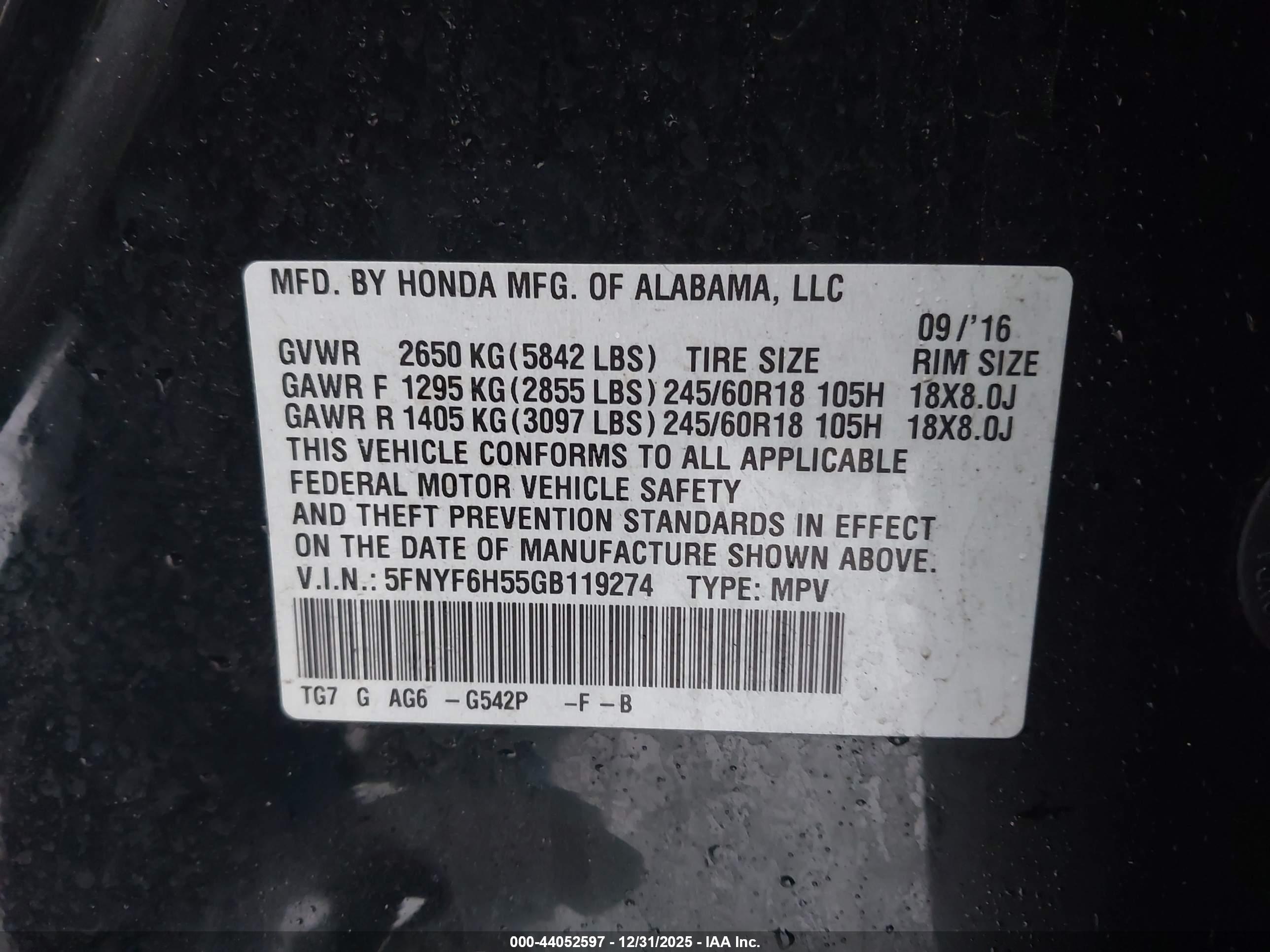 HONDA PILOT image 9