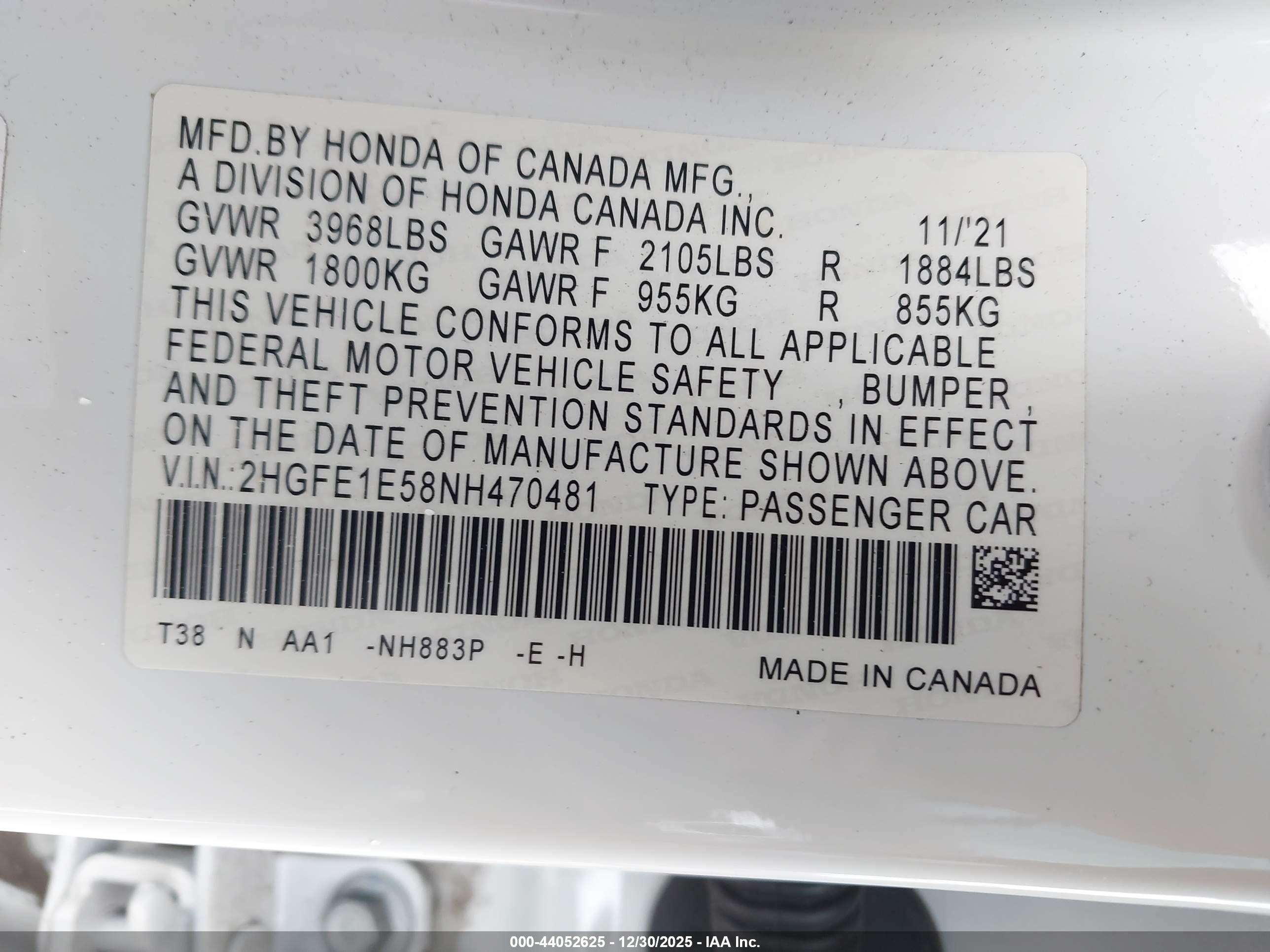 HONDA CIVIC image 9