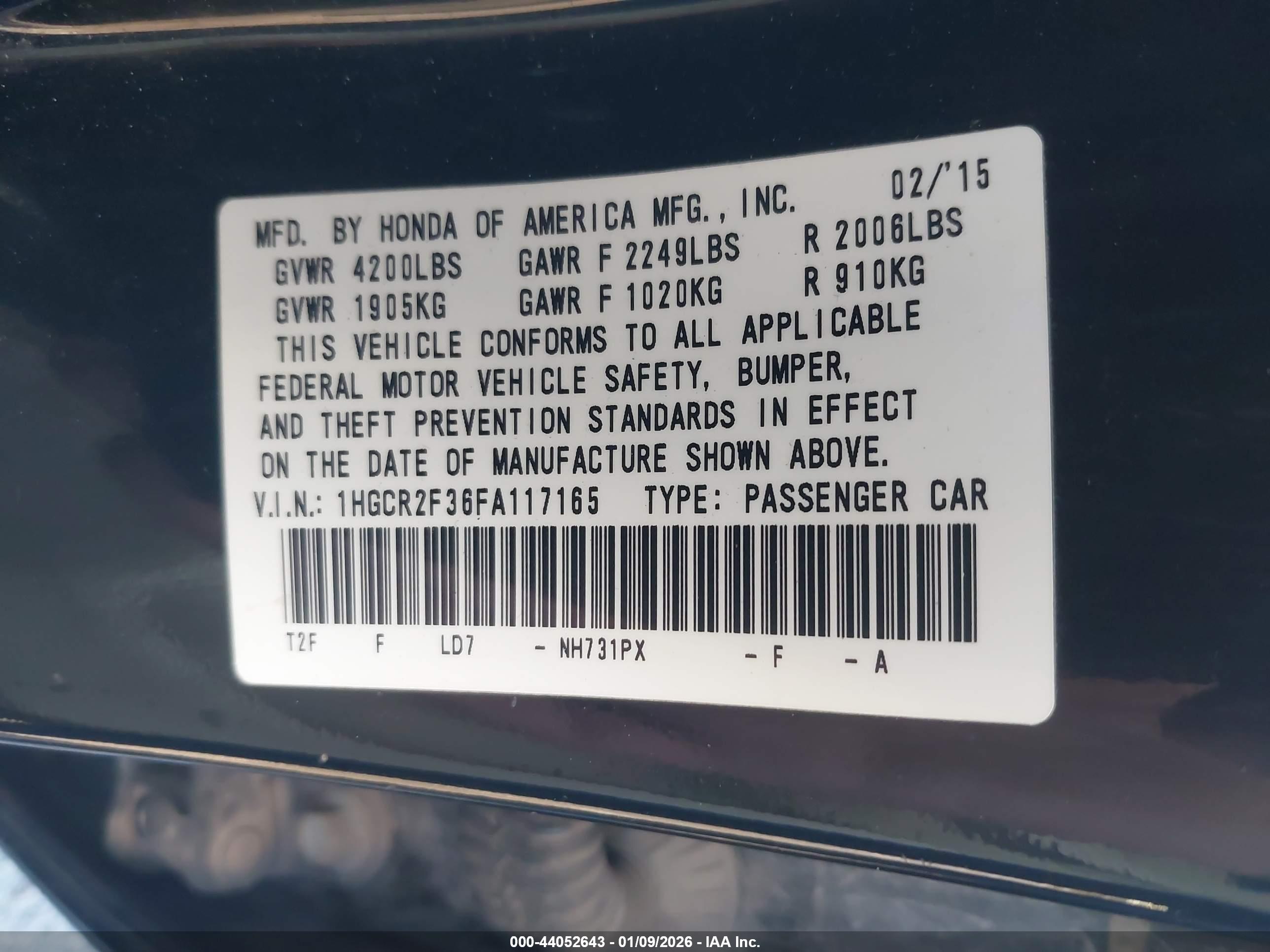 HONDA ACCORD image 9