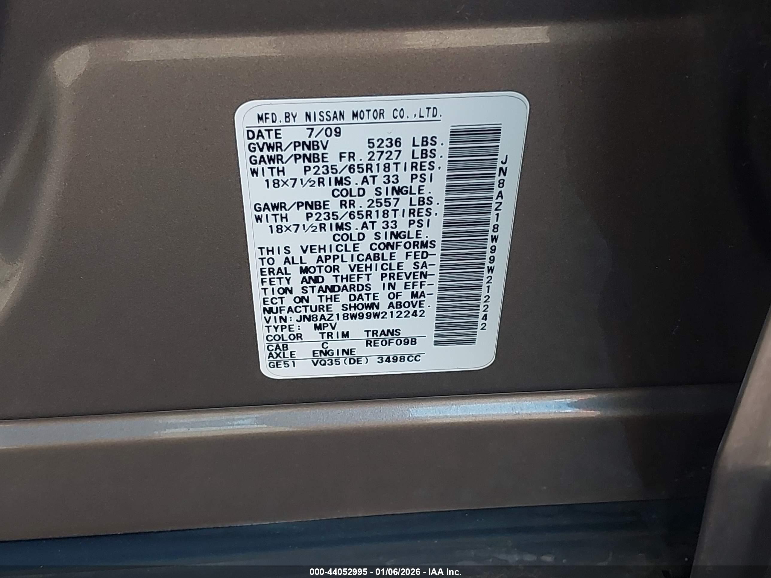 NISSAN MURANO image 9