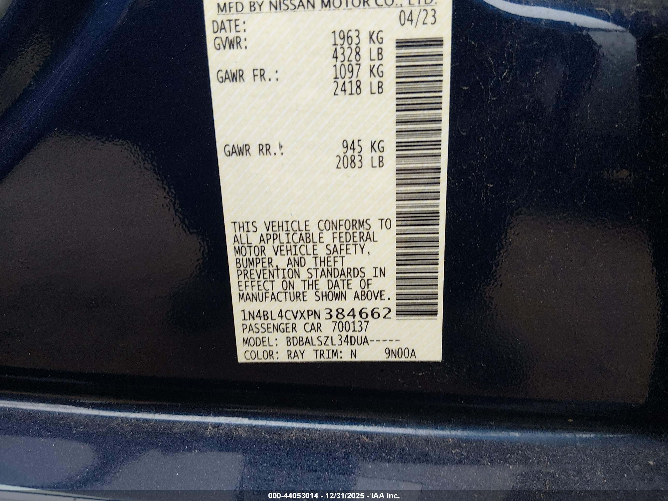 NISSAN ALTIMA image 9