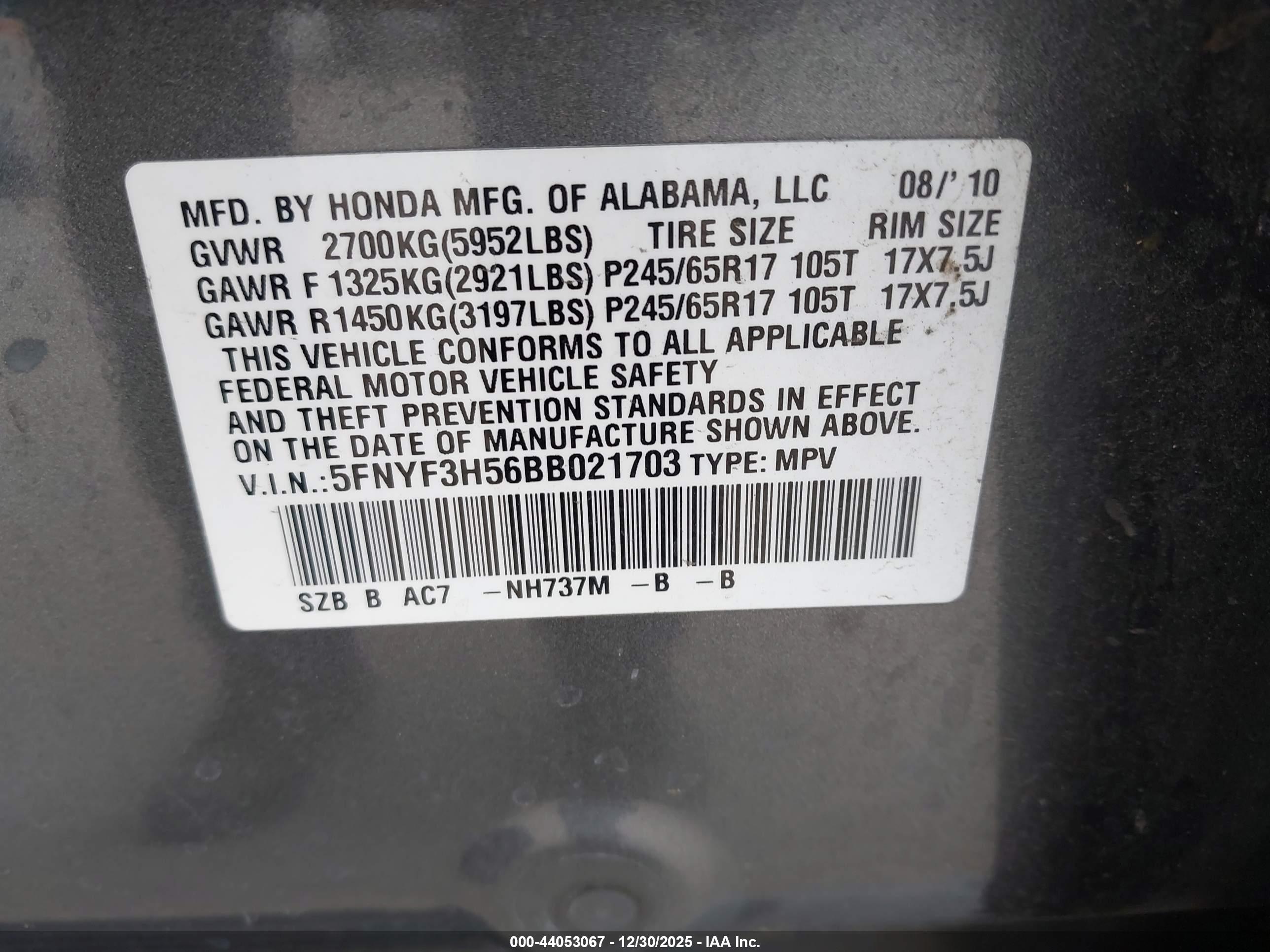 HONDA PILOT image 9